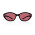 Futuristic Narrow Sunglasses for Women Men, Lightweight TR90 One-Piece Bent Lens, Exclusive Brand of EssilorLuxottica