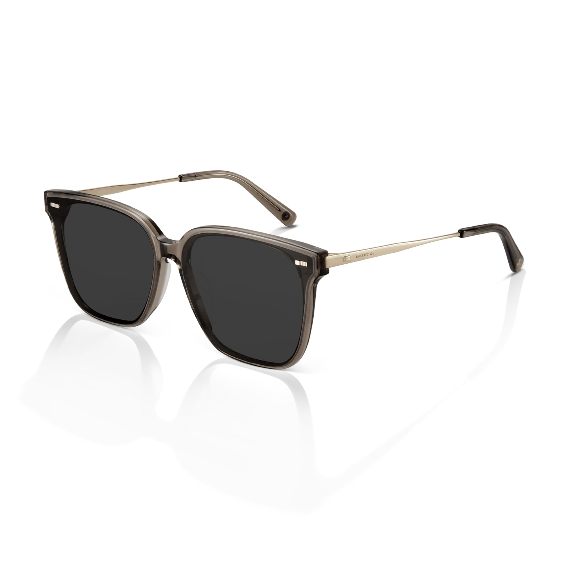 Retro Square Polarized Oversized Sunglasses UV400 Protection for Women Men