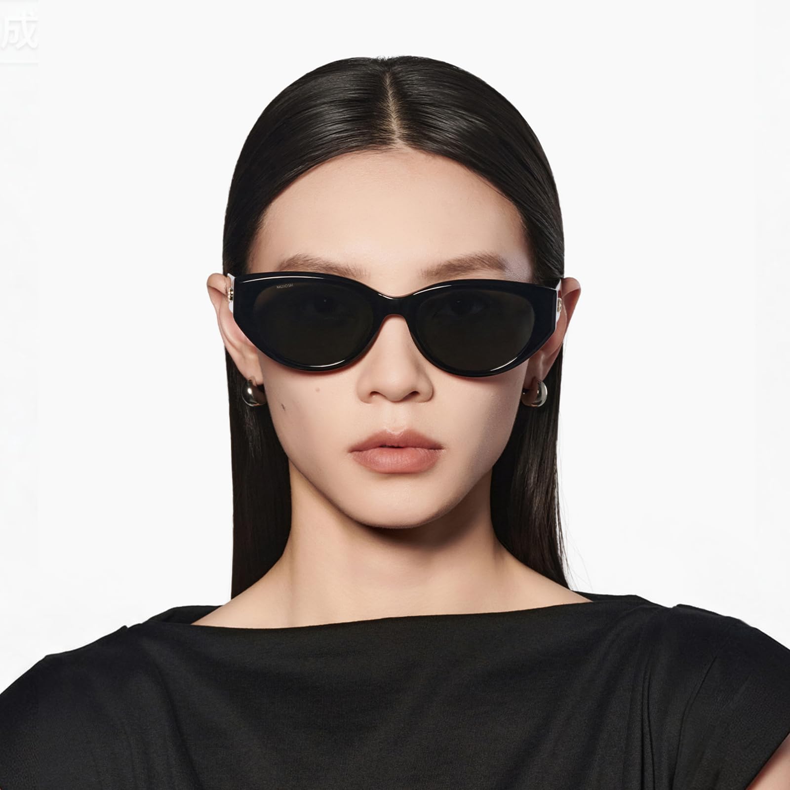 Vintage Narrow Cat-Eye Sunglasses for Women Men, Exclusive Eyewear Brand of EssilorLuxottica