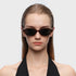 Retro Polarized Narrow Sunglasses for Women Men, Trendy 90s Y2K Sunnies, Exclusive Eyewear Brand of EssilorLuxottica