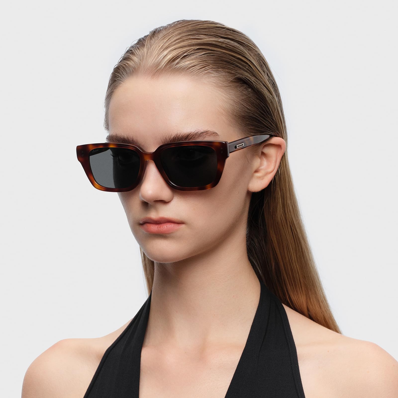 Retro Polarized Narrow Sunglasses for Women, Trendy 90s Y2K Sunnies, Exclusive Eyewear Brand of EssilorLuxottica
