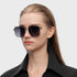 Trendy Oversized Square Sunglasses for Women Men, Retro Big Flat Lens UV Protection Shades, Brand of EssilorLuxottica