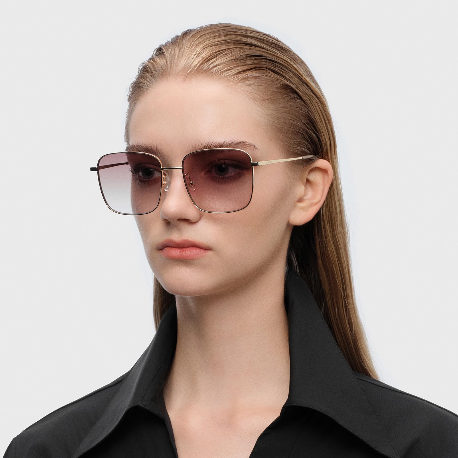 Trendy Oversized Square Sunglasses for Women Men, Retro Big Flat Lens UV Protection Shades for Travel & Fashion Accessories, 