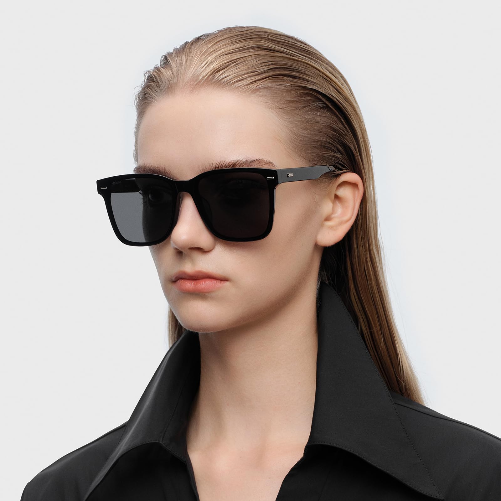 Trendy Square Oversized Polarized Sunglasses for Women Men, Exclusive Eyewear Brand of EssilorLuxottica