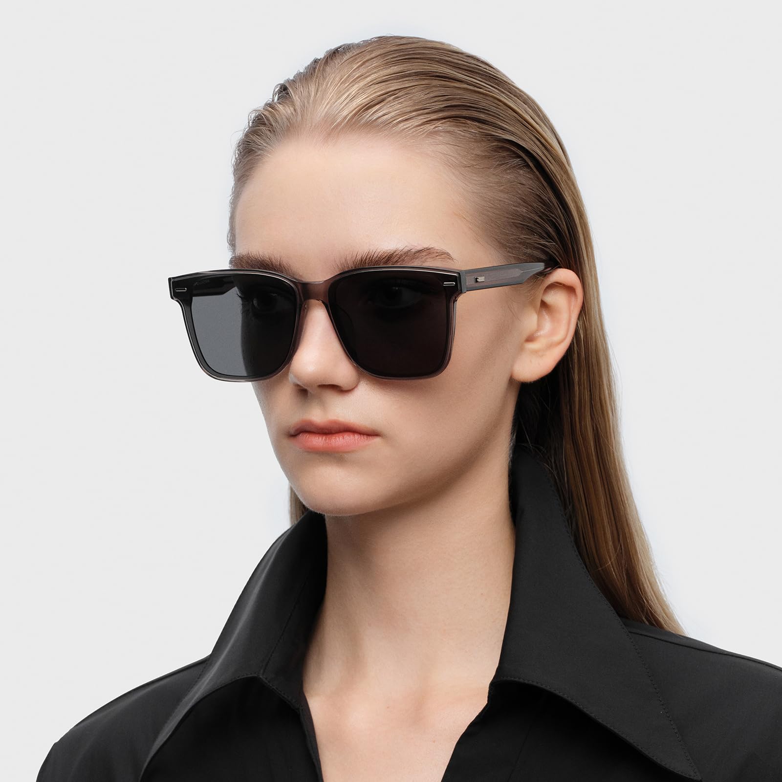 Trendy Square Oversized Polarized Sunglasses for Women Men, Exclusive Eyewear Brand of EssilorLuxottica
