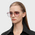 Trendy Oversized Square Sunglasses for Women Men, Retro Big Flat Lens UV Protection Shades, Brand of EssilorLuxottica