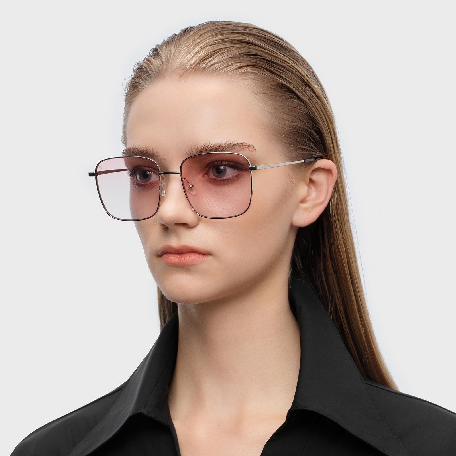 Trendy Oversized Square Sunglasses for Women Men, Retro Big Flat Lens UV Protection Shades, Brand of EssilorLuxottica