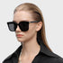 Trendy Square Oversized Polarized Sunglasses for Women Men, Exclusive Eyewear Brand of EssilorLuxottica