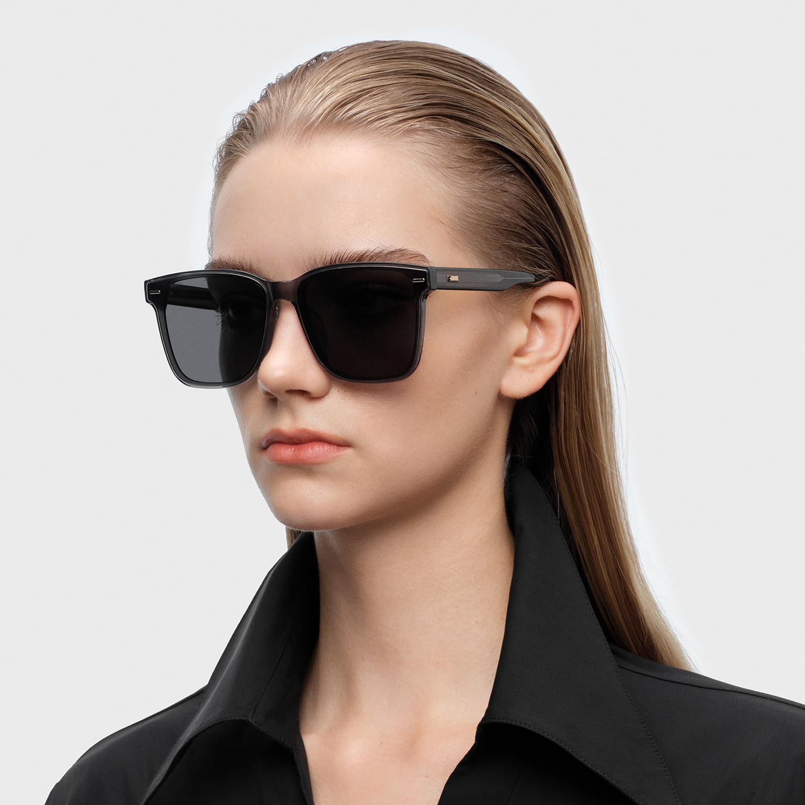 Trendy Square Oversized Polarized Sunglasses for Women Men, Exclusive Eyewear Brand of EssilorLuxottica
