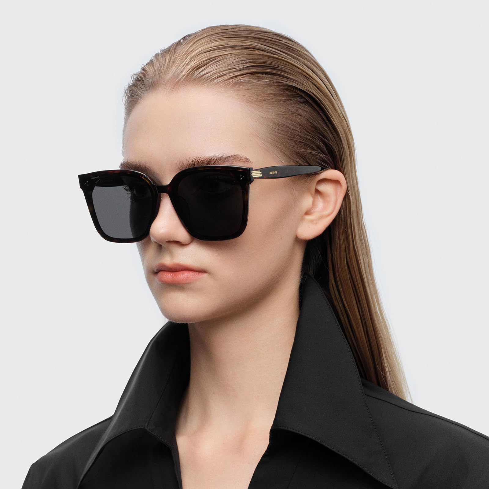 Trendy Square Oversized Polarized Sunglasses for Women Men, Exclusive Eyewear Brand of EssilorLuxottica