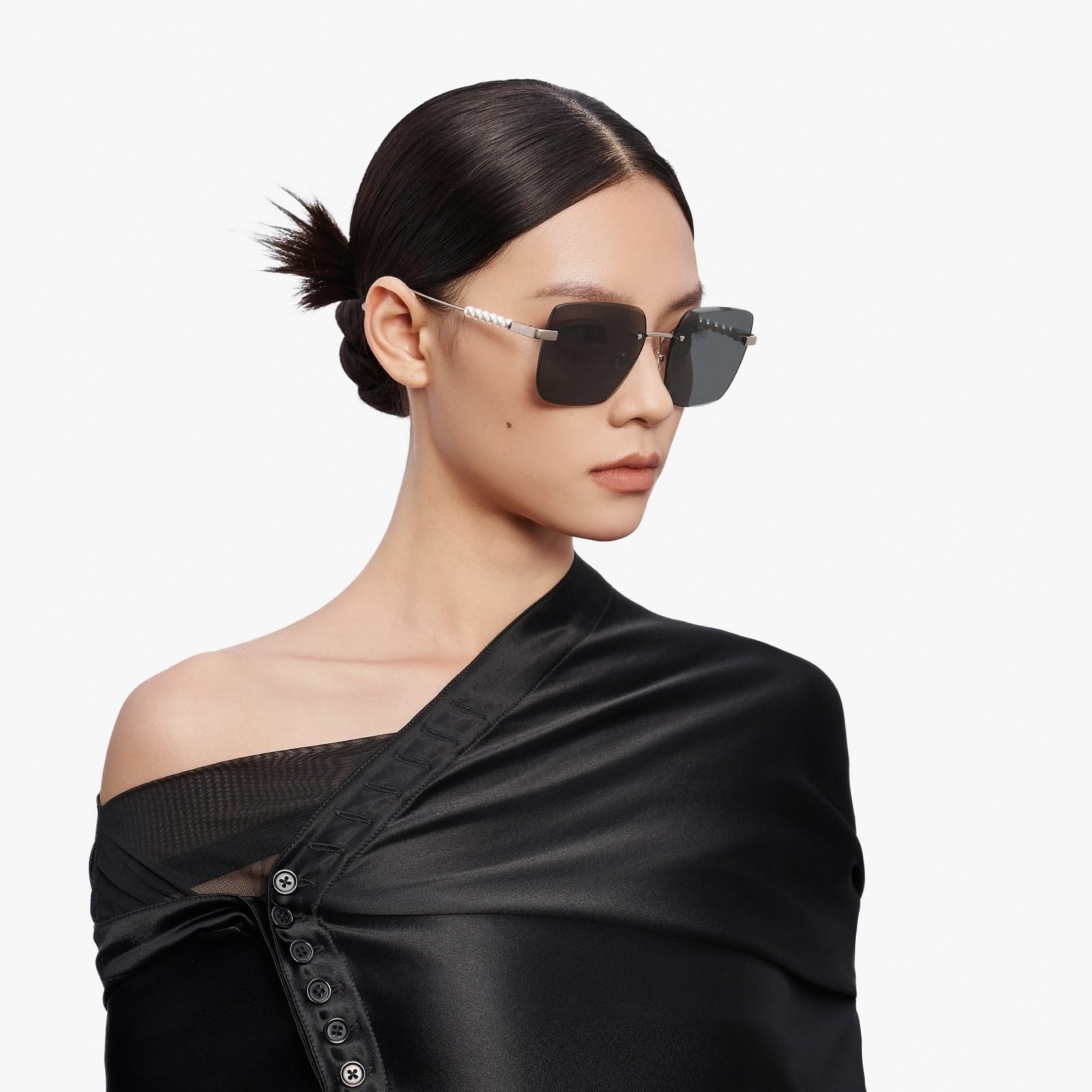 Trendy Oversized Square Sunglasses for Women Men, Retro Big Flat Lens UV Protection Shades, Brand of EssilorLuxottica