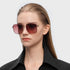 Trendy Oversized Square Sunglasses for Women Men, Retro Big Flat Lens UV Protection Shades, Brand of EssilorLuxottica