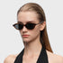 Retro Polarized Narrow Sunglasses for Women Men, Trendy 90s Y2K Sunnies, Exclusive Eyewear Brand of EssilorLuxottica
