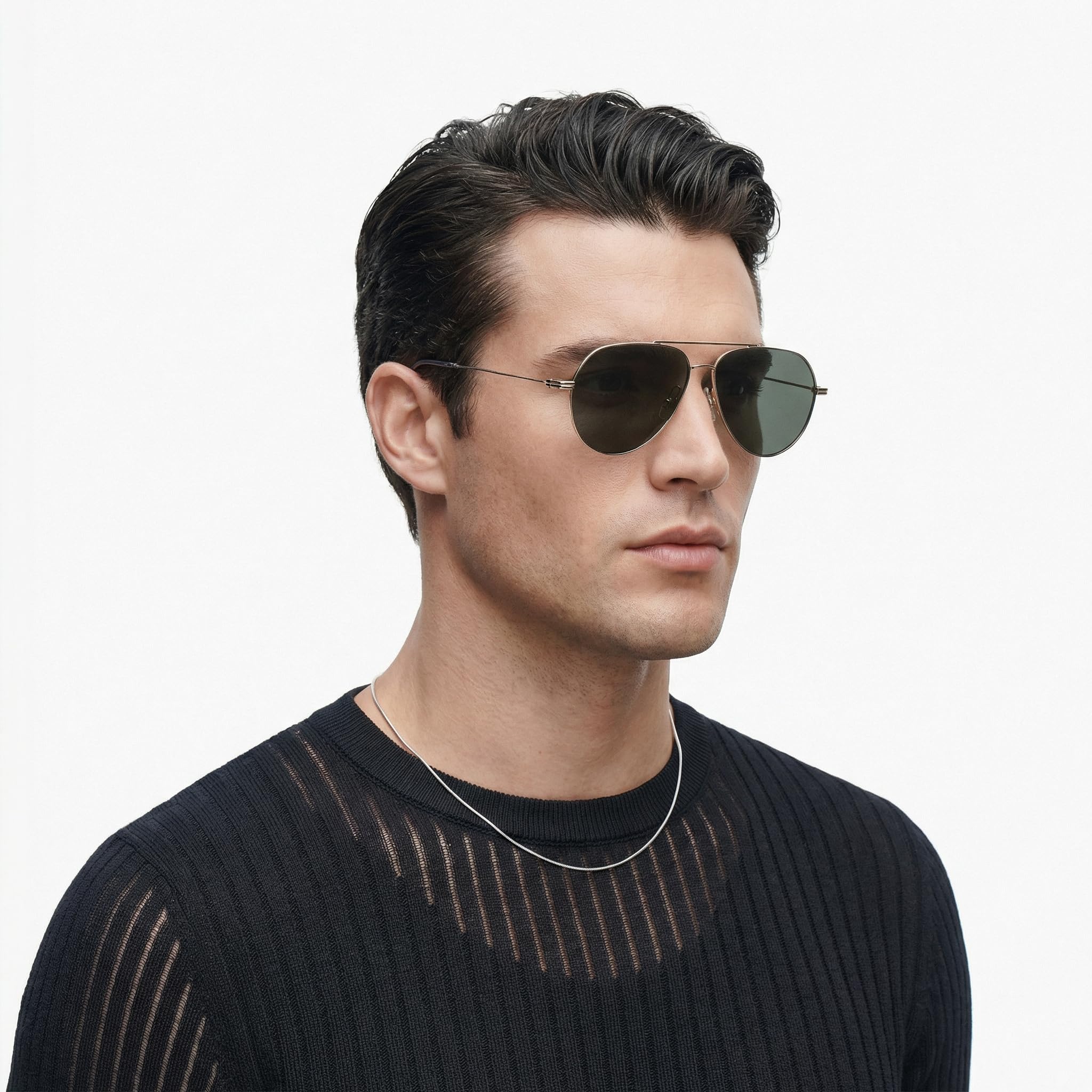 Retro Aviator Sunglasses for Men Women, Lightweight Classic Shades, UV400 Protection Sunnies for Driving, Fishing & Fashion A