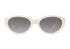 MUJOSH Talk Nice cat eye sunglasses in ivory, front view