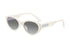 MUJOSH Talk Nice cat eye sunglasses in ivory with gray gradient lenses
