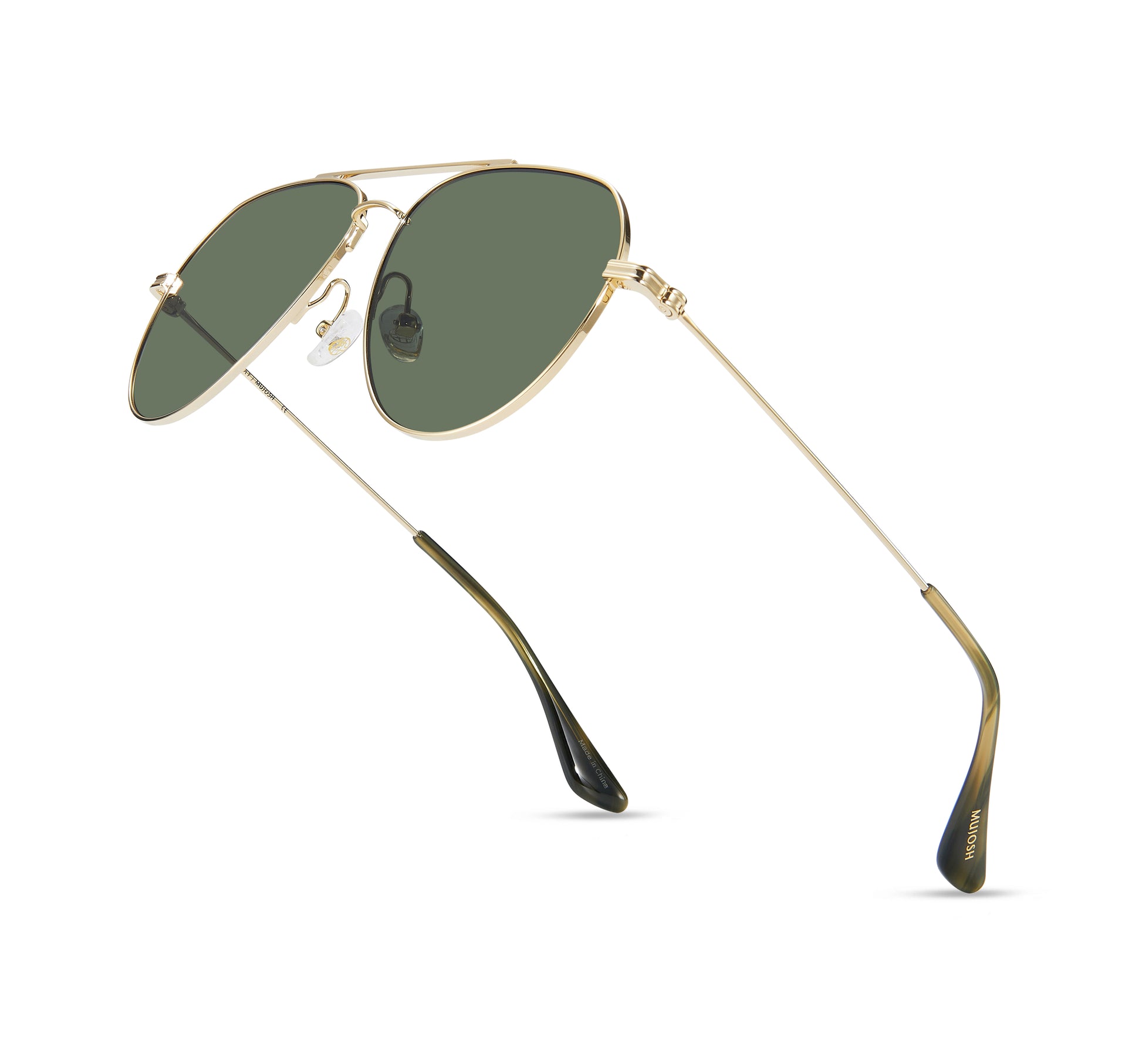Retro Aviator Sunglasses（Golden)