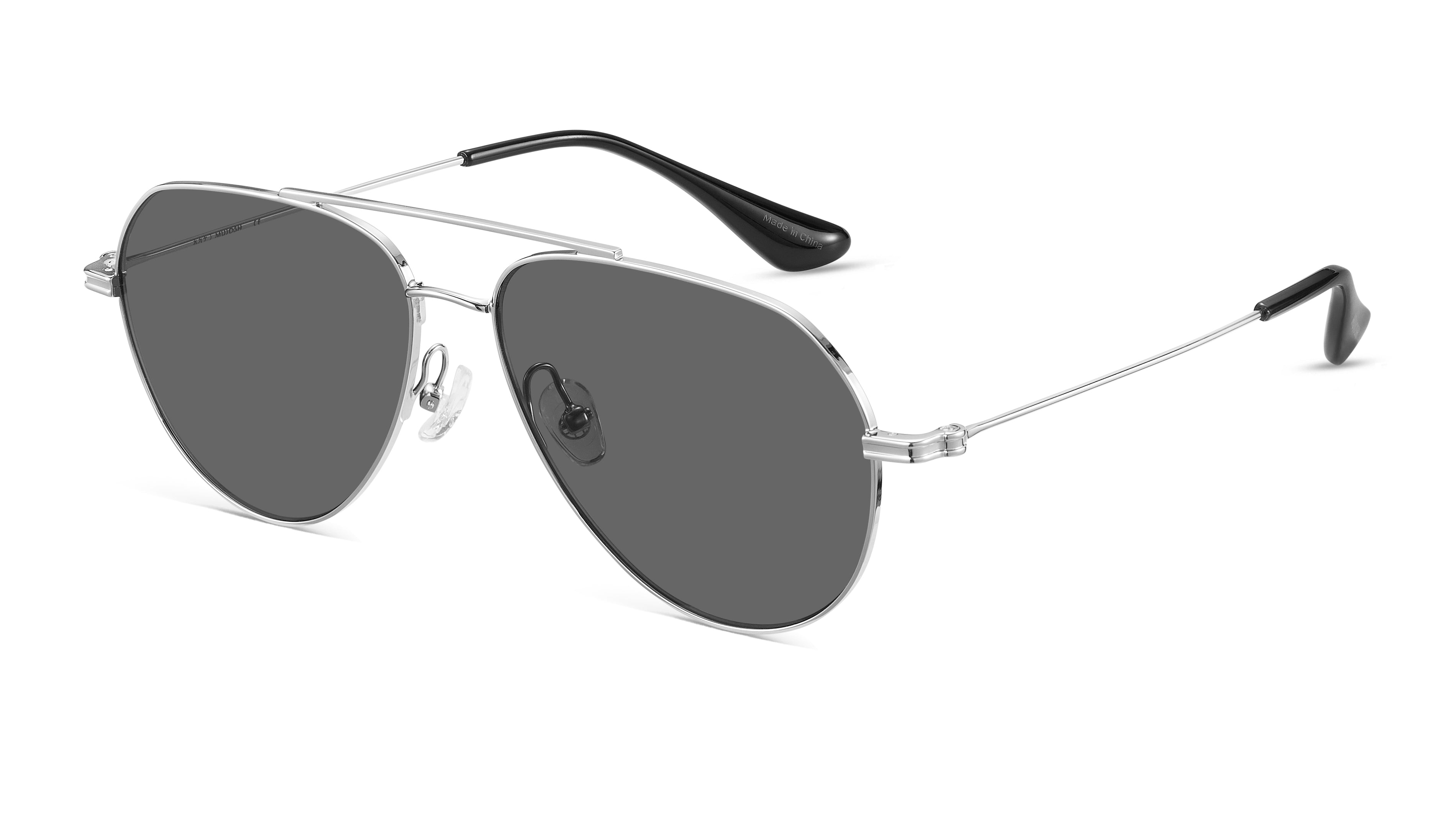 Retro Aviator Sunglasses（Sliver)