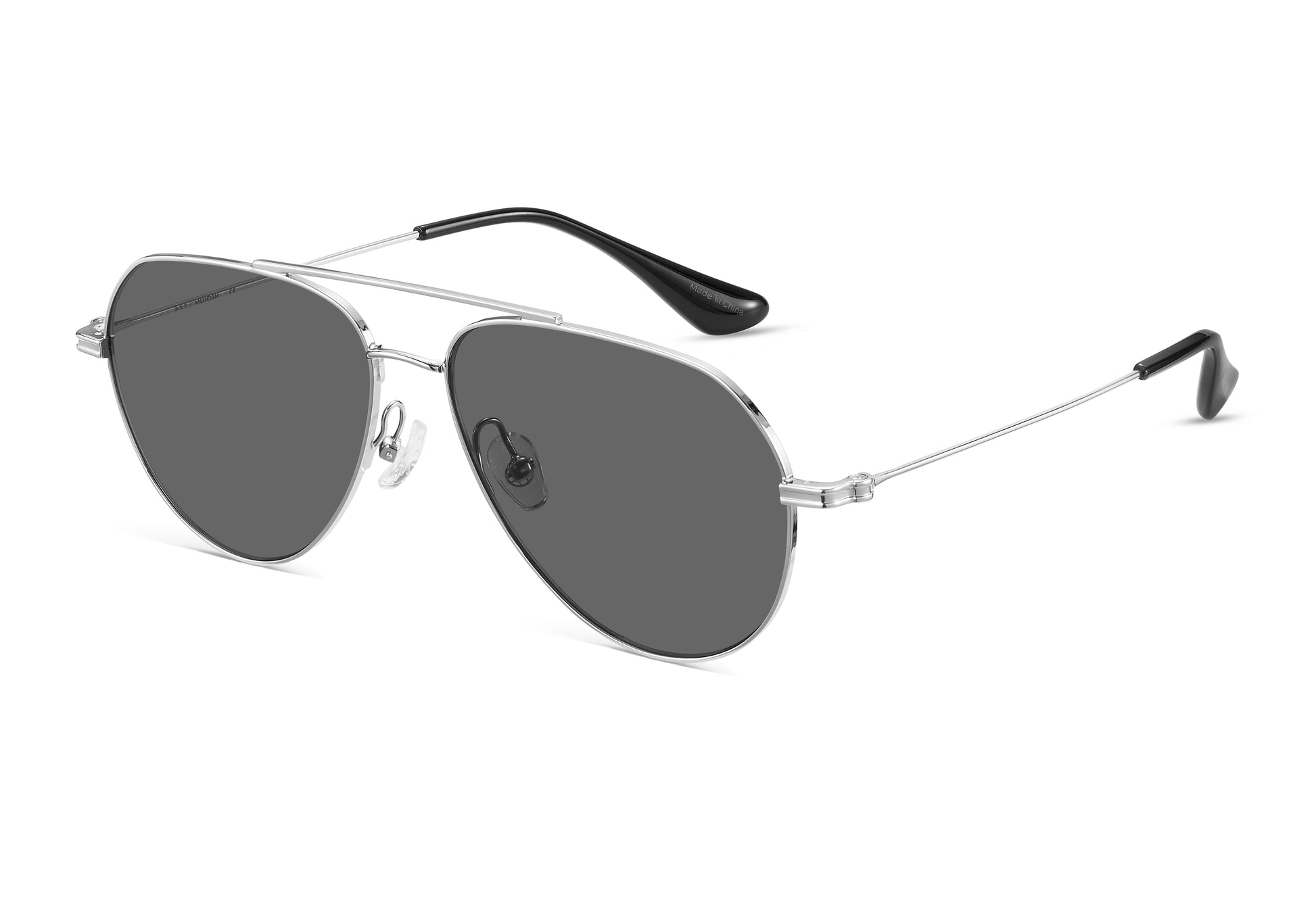 Retro Aviator Sunglasses（Sliver)