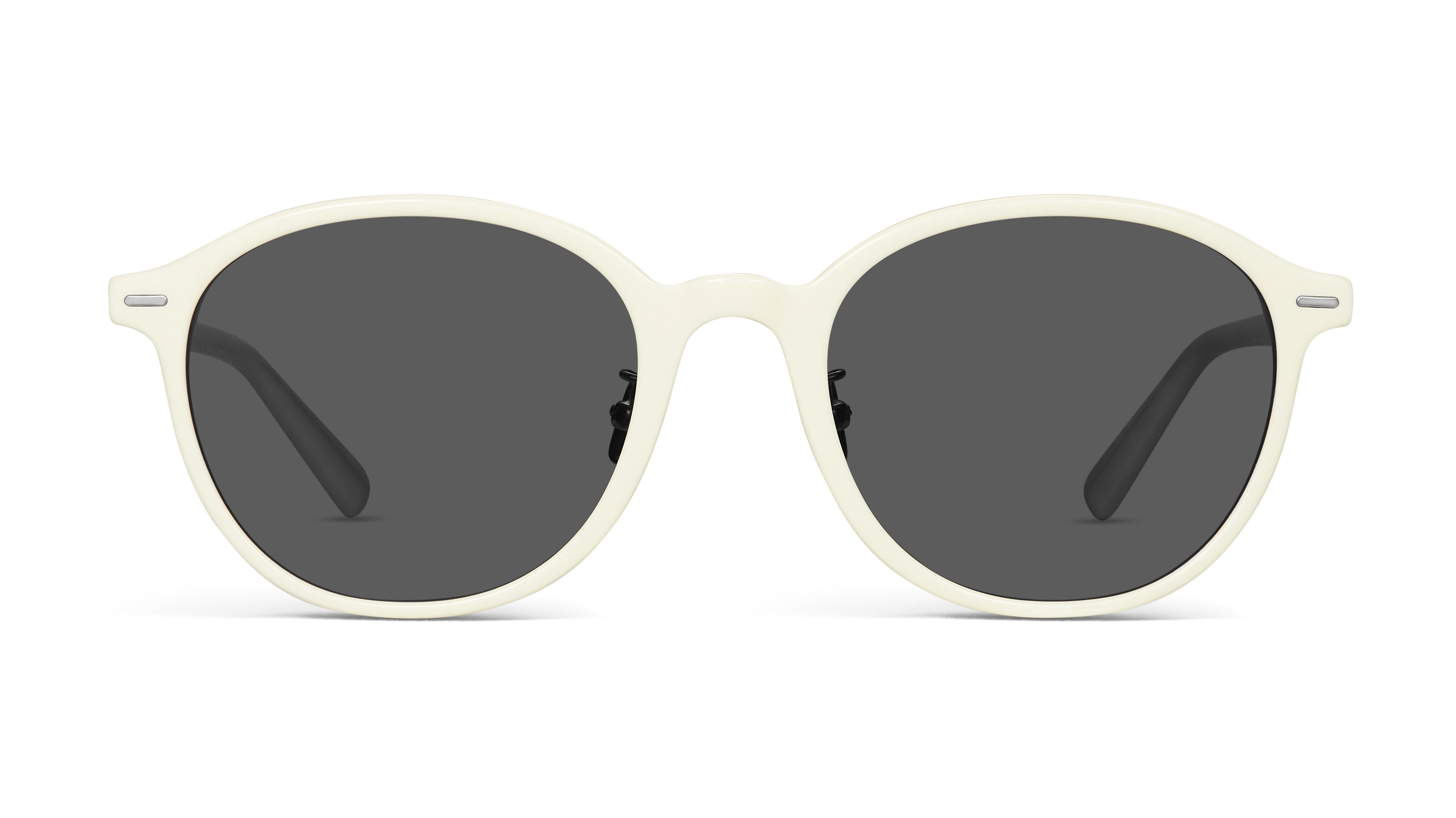 Retro Round Square Sunglasses(White)