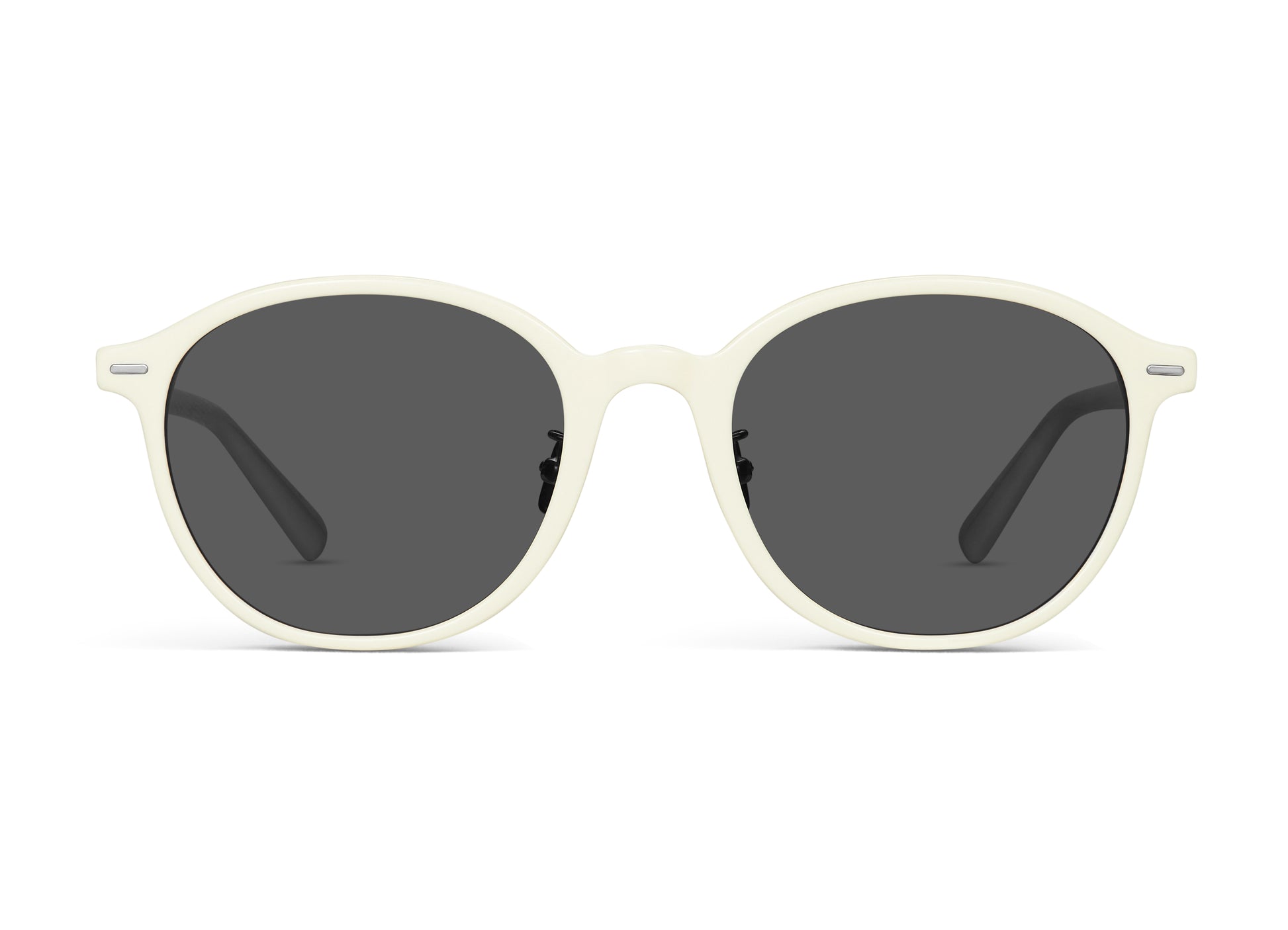 Retro Round Square Sunglasses(White)