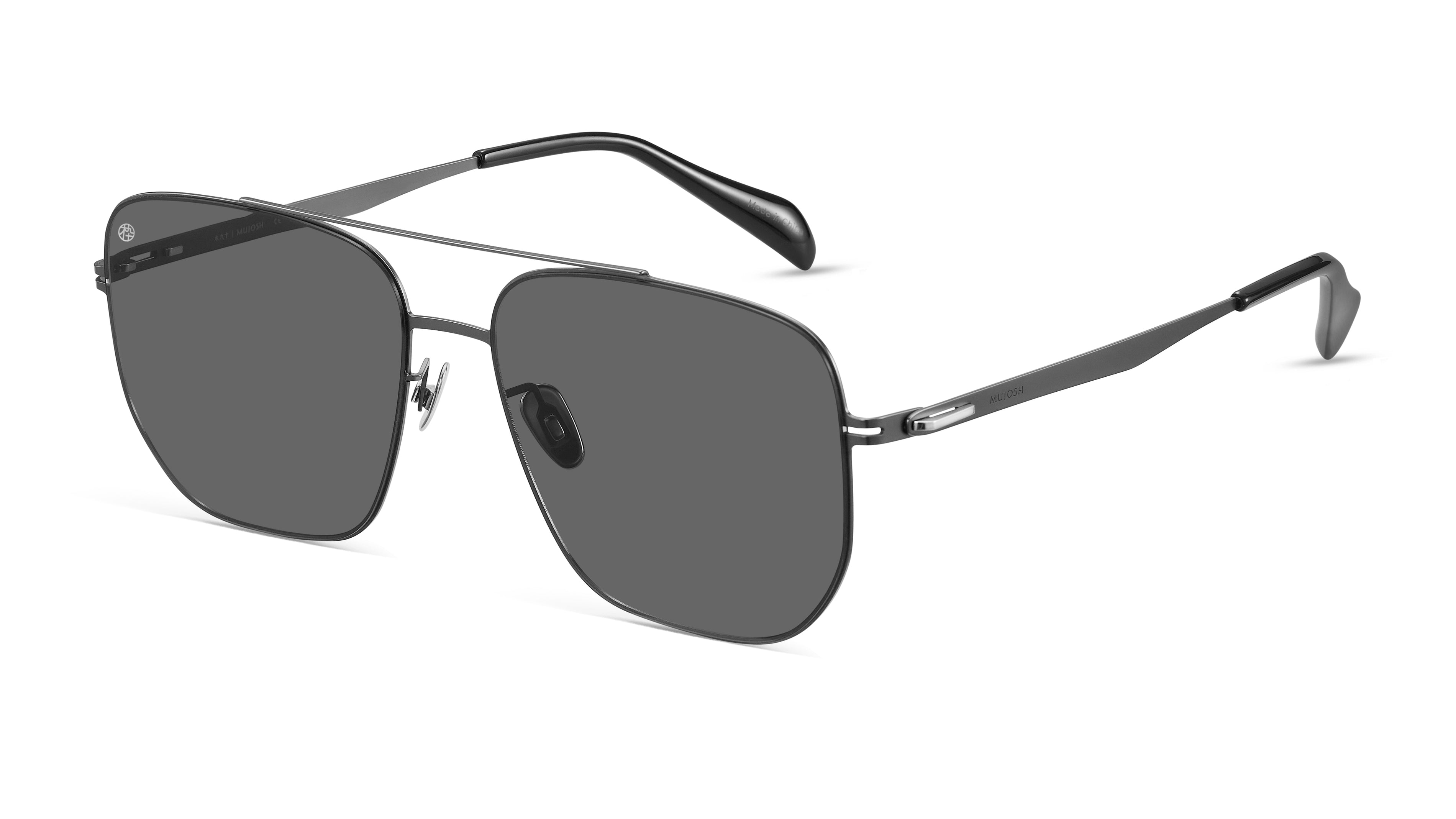 Geometric Polygon Aviator Sunglasses (Gray)