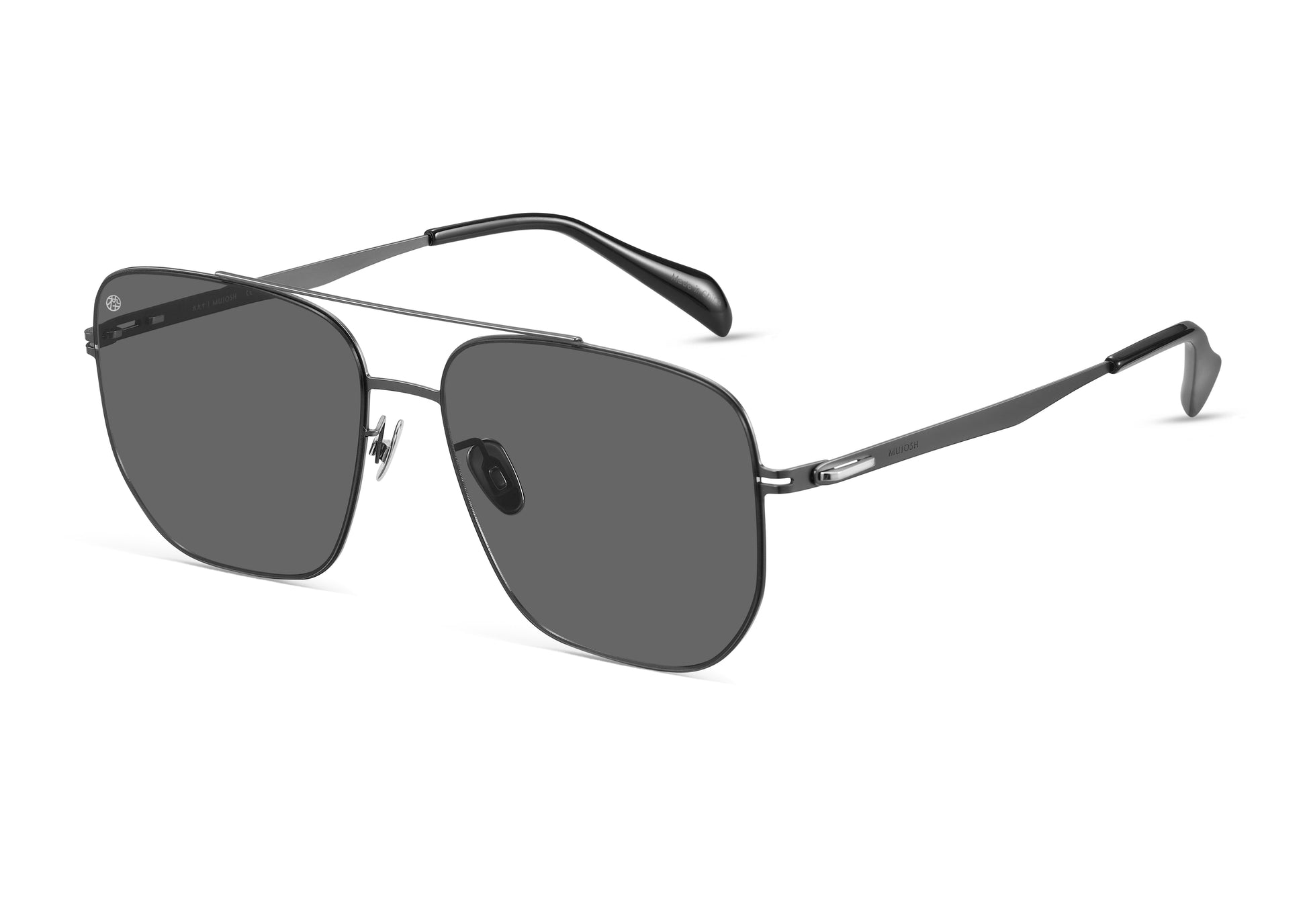 Geometric Polygon Aviator Sunglasses (Gray)