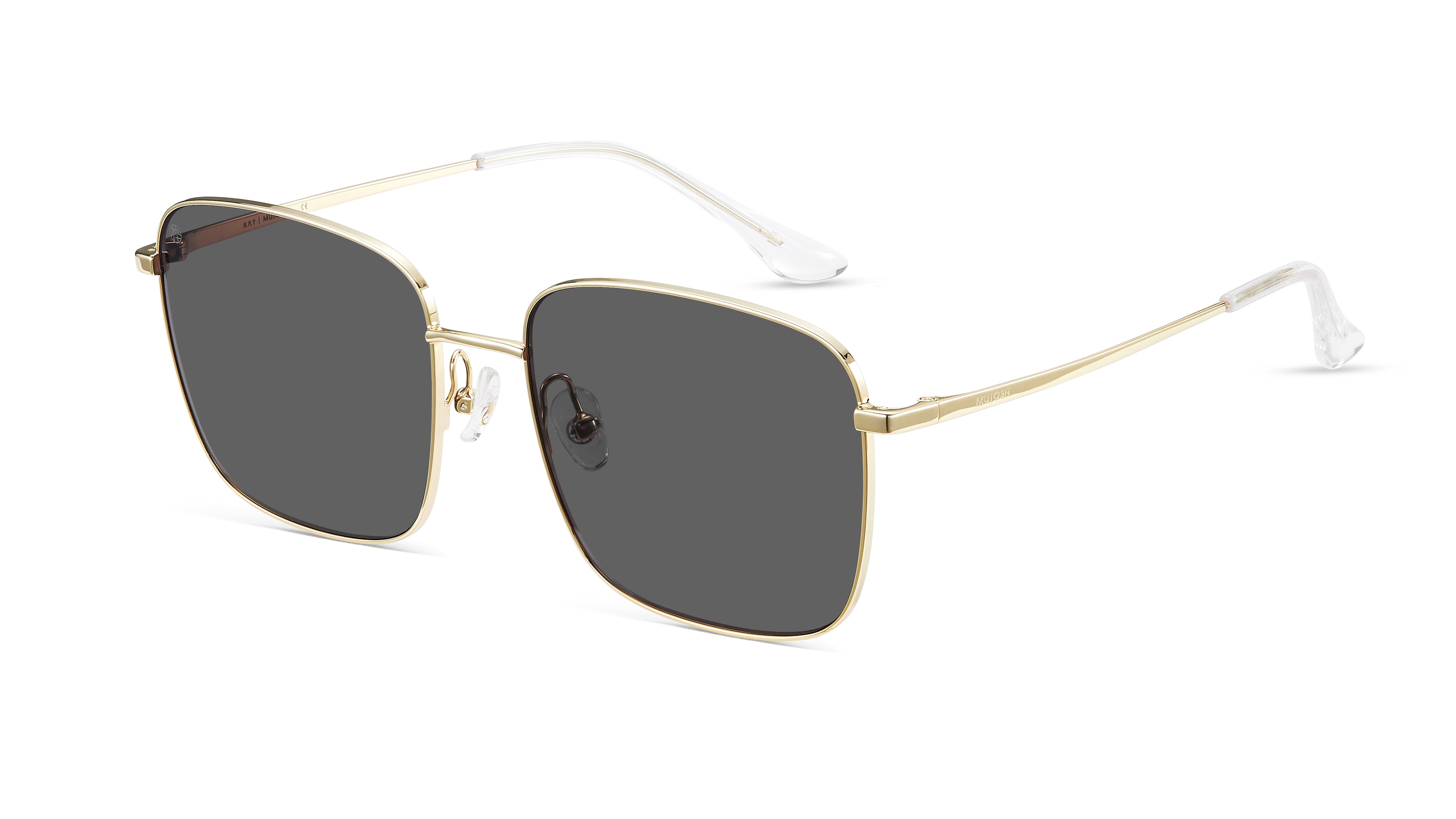 Trendy Oversized Square Sunglasses (Golden)