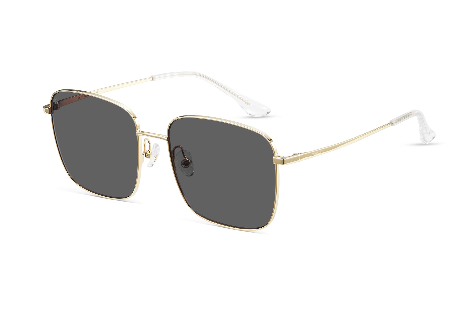 Trendy Oversized Square Sunglasses (Golden)