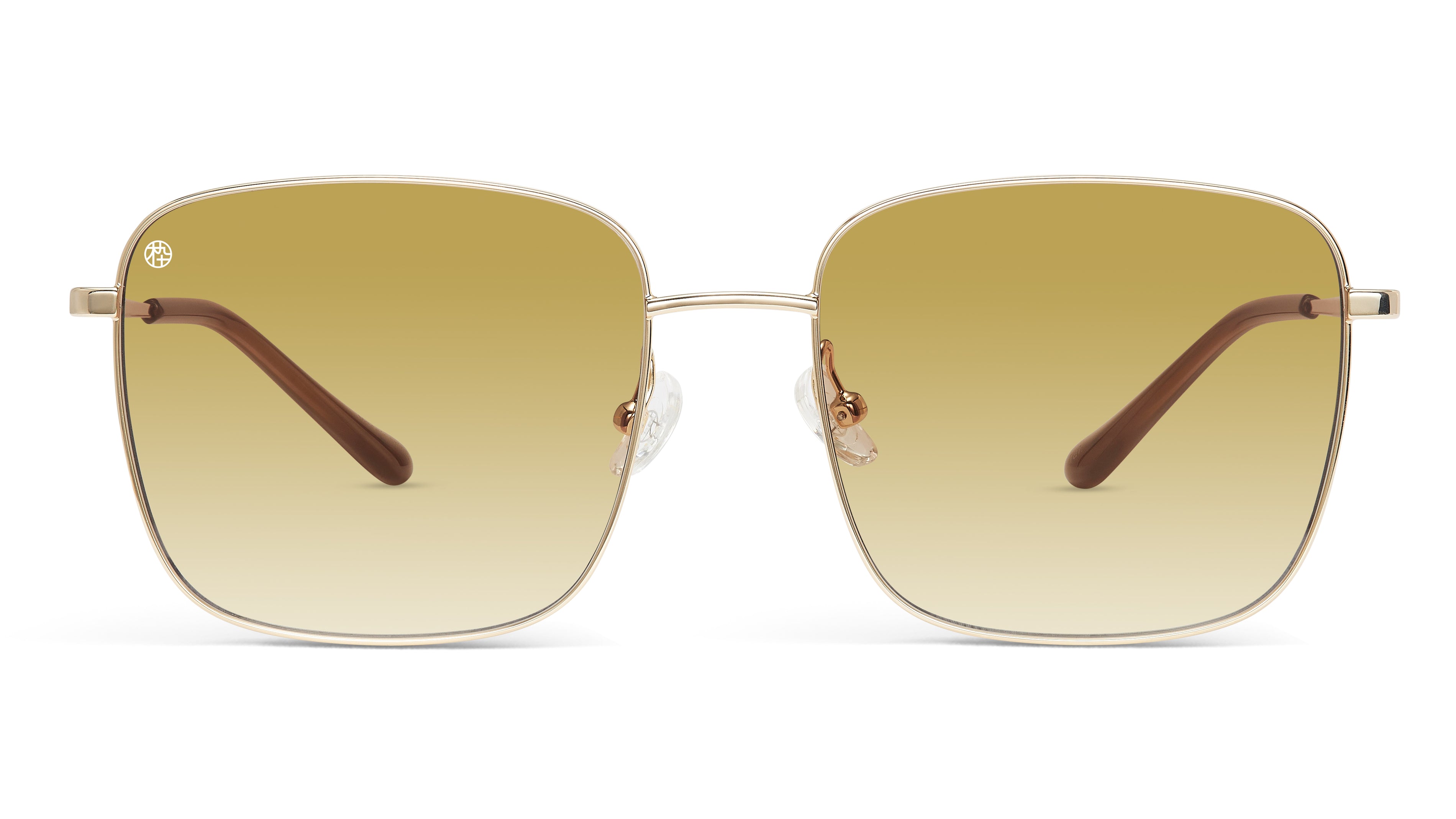 Trendy Oversized Square Sunglasses (Orange)