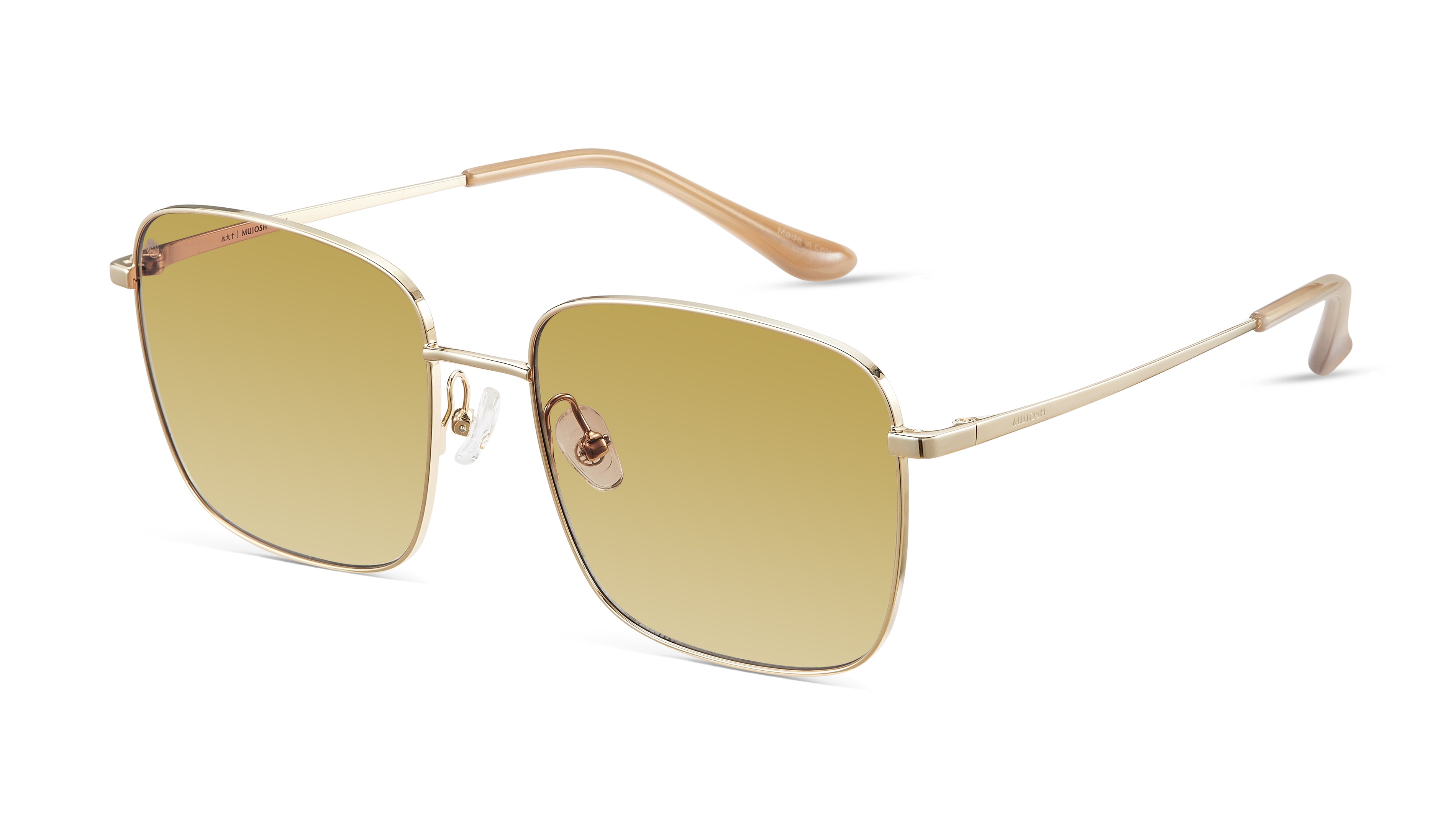 Trendy Oversized Square Sunglasses (Orange)