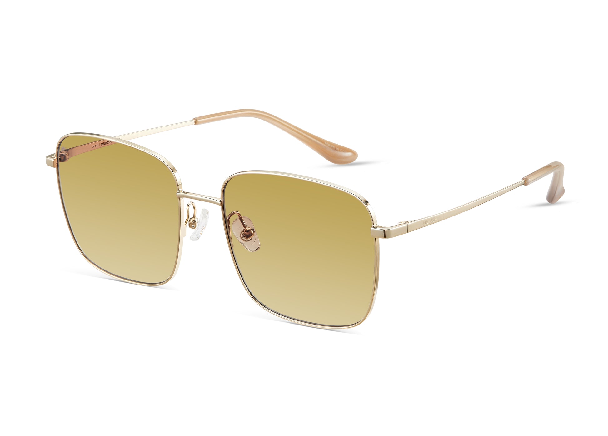 Trendy Oversized Square Sunglasses (Orange)