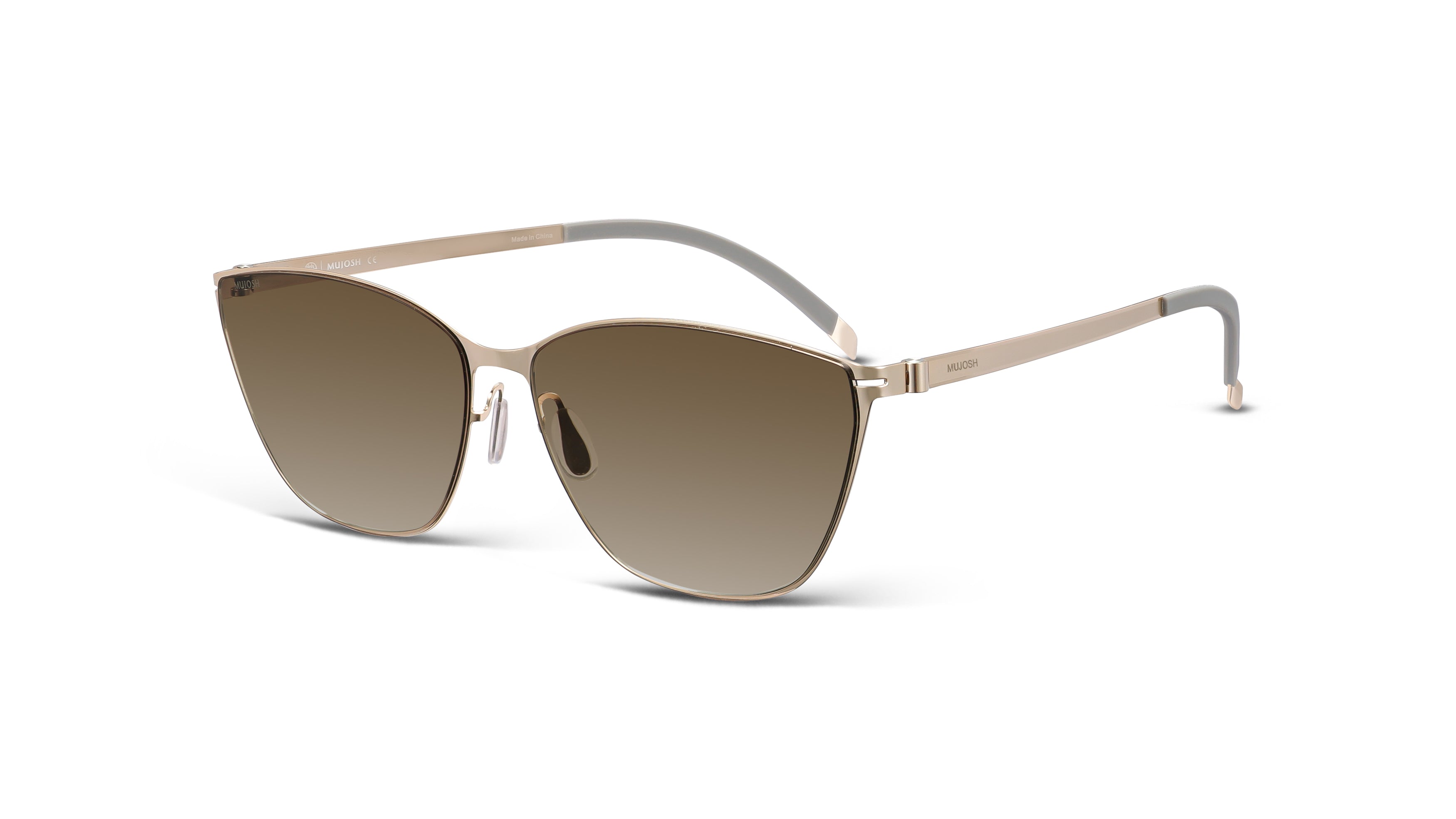 Screwless Cat-Eye Sunglasses(	Dawn Gold)