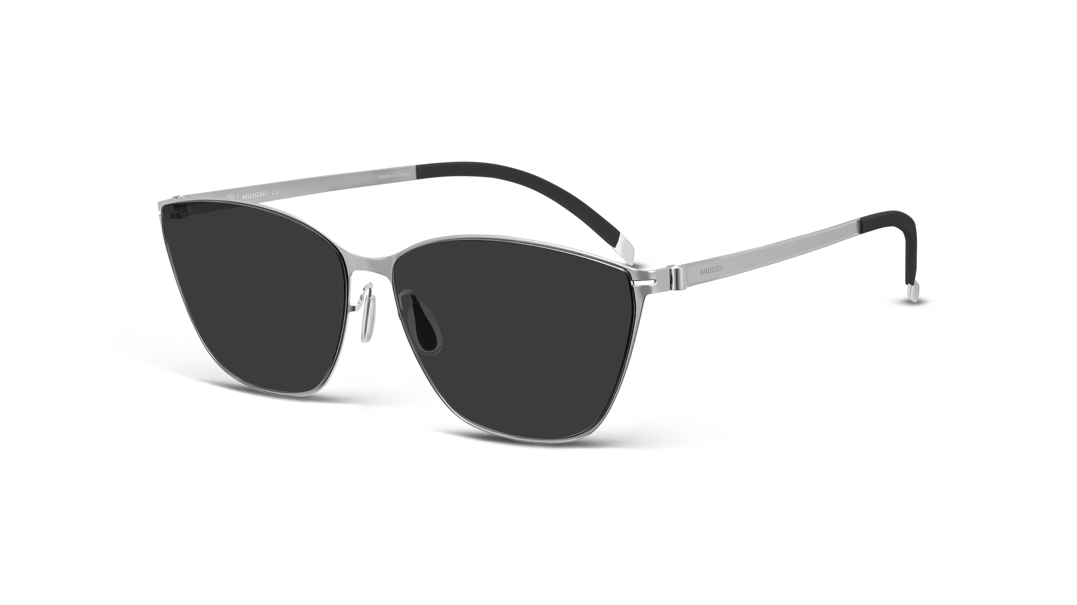 Screwless Cat-Eye Sunglasses(Sliver)