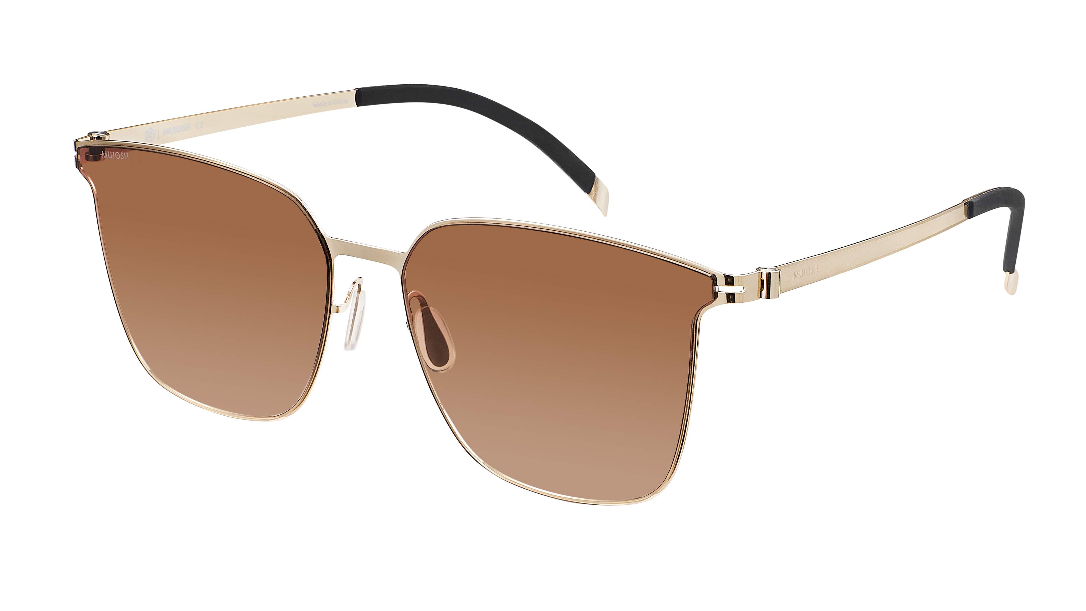 Retro Square Polarized Sunglasses(Progressive Orange)