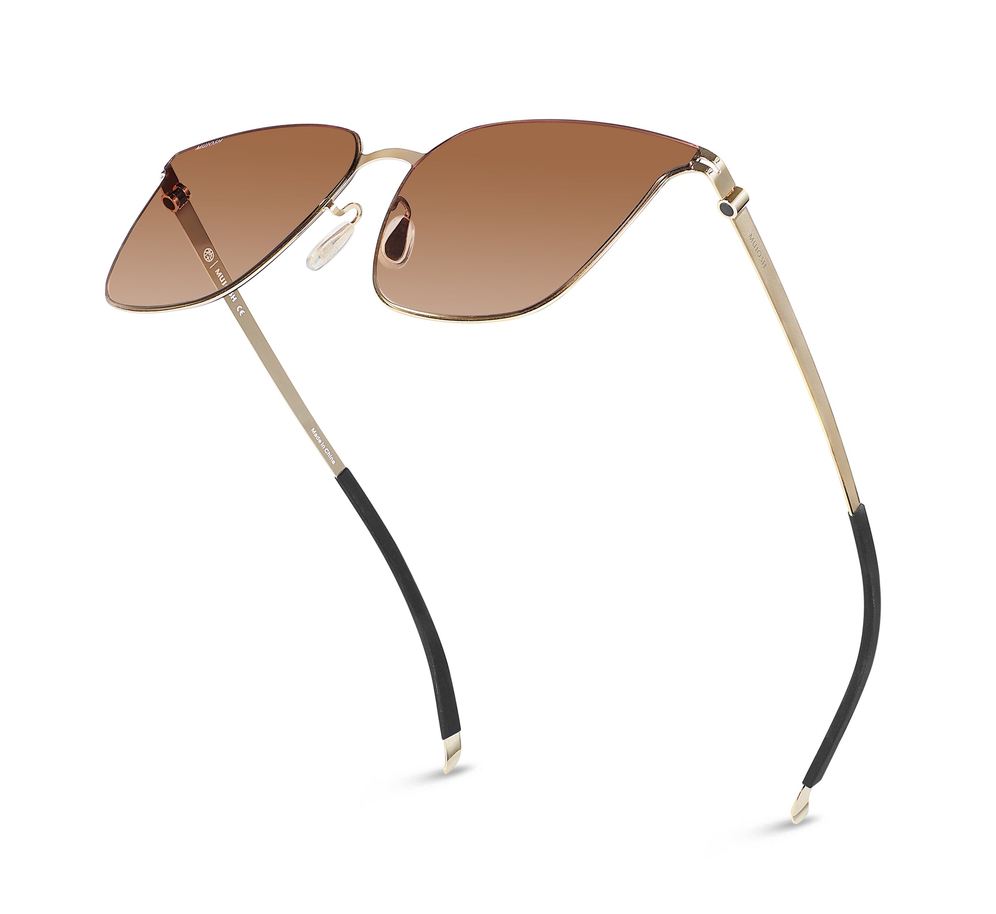 Retro Square Polarized Sunglasses(Progressive Orange)