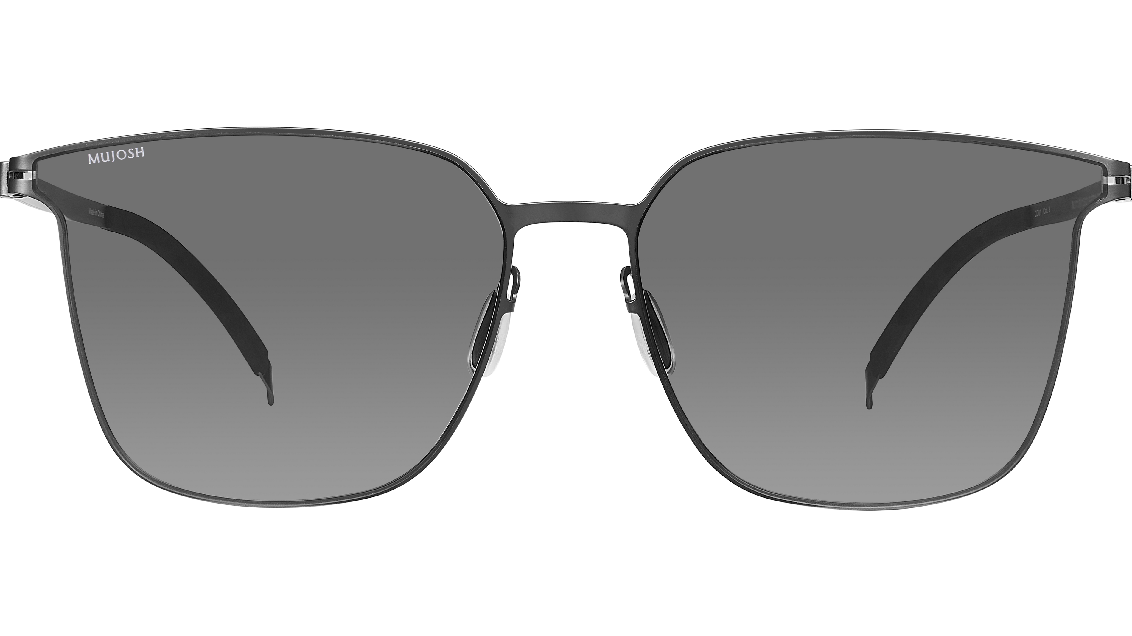 Retro Square Polarized Sunglasses(BLK)