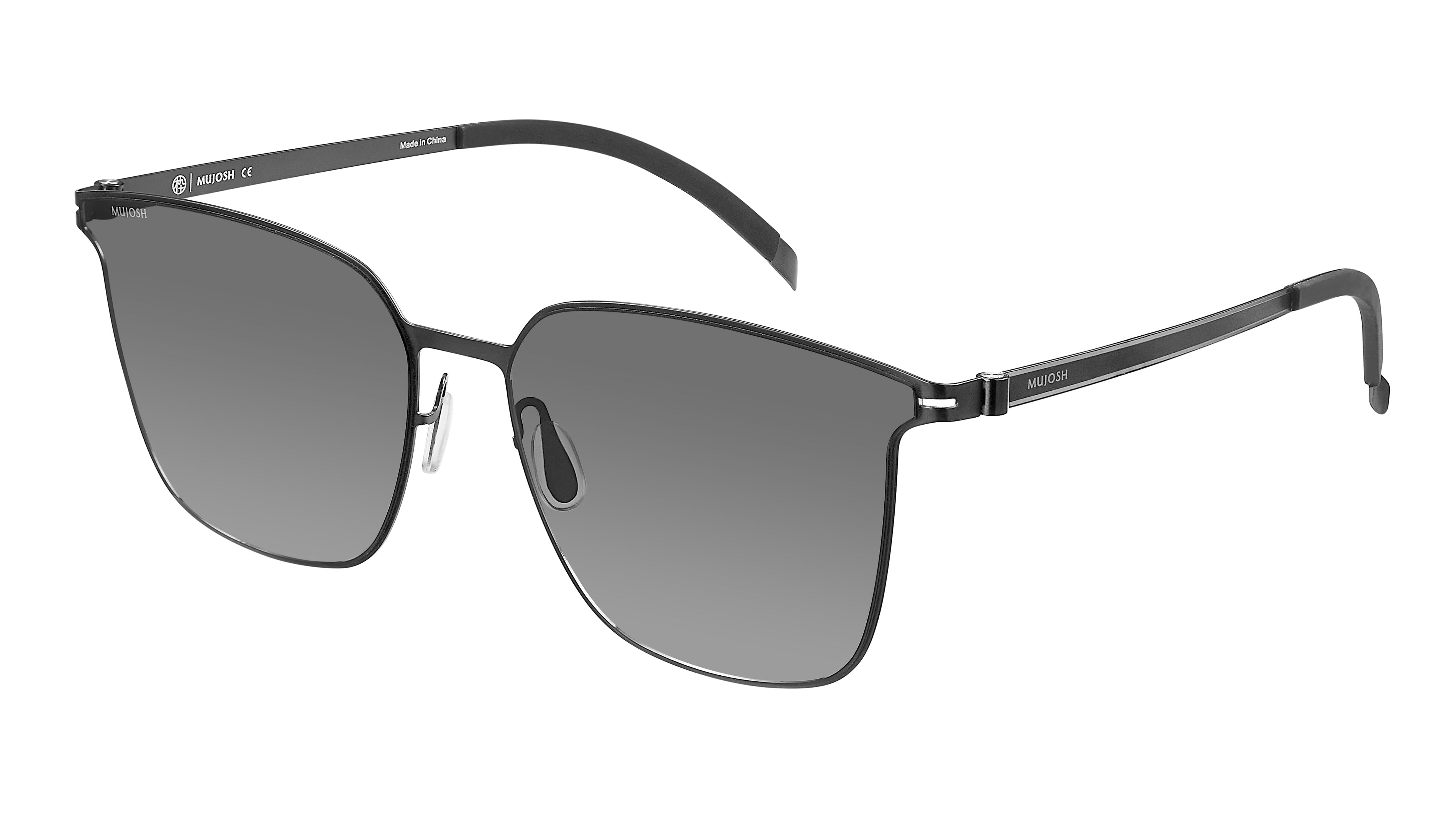 Retro Square Polarized Sunglasses(BLK)