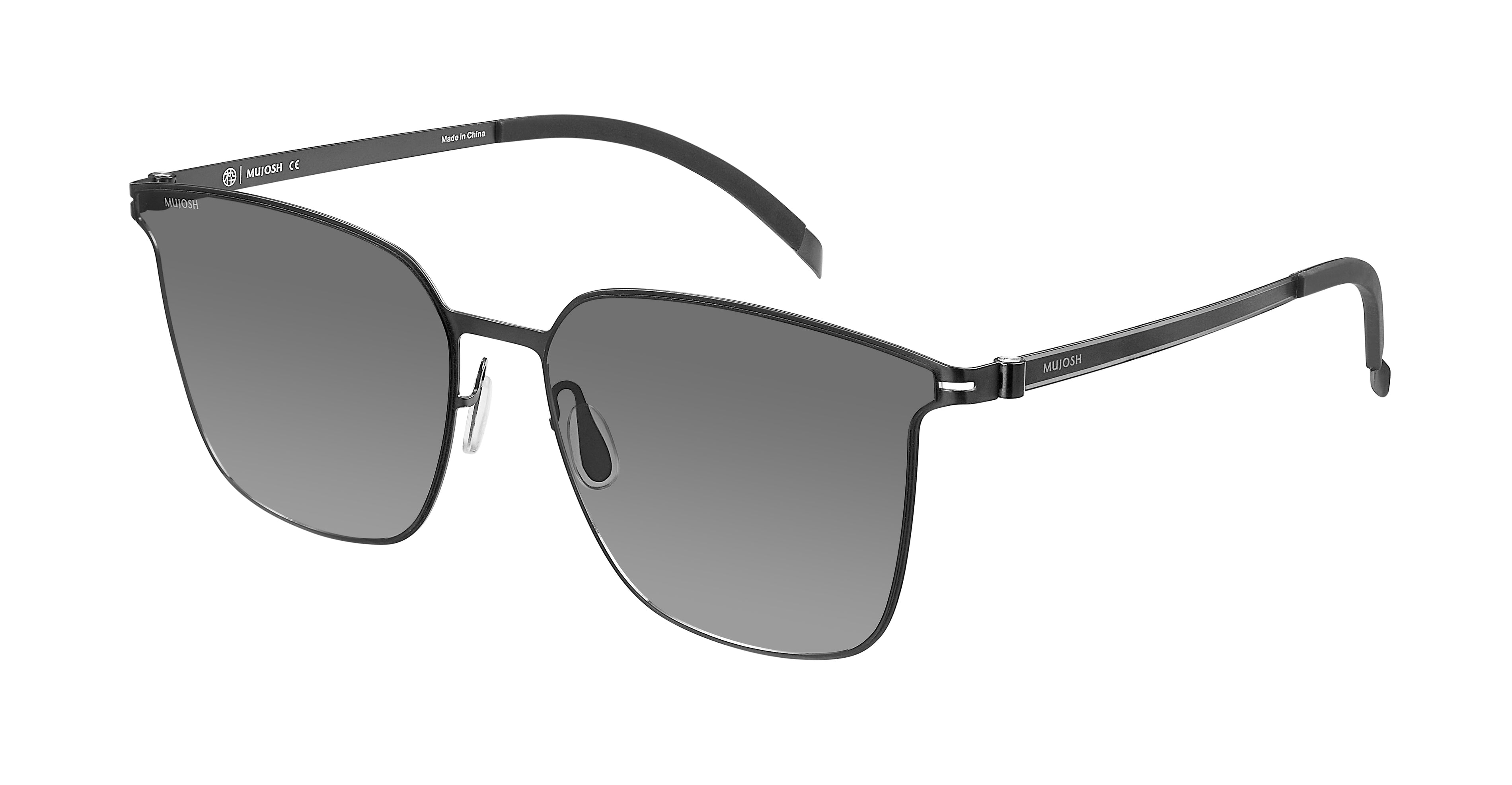 Retro Square Polarized Sunglasses(BLK)