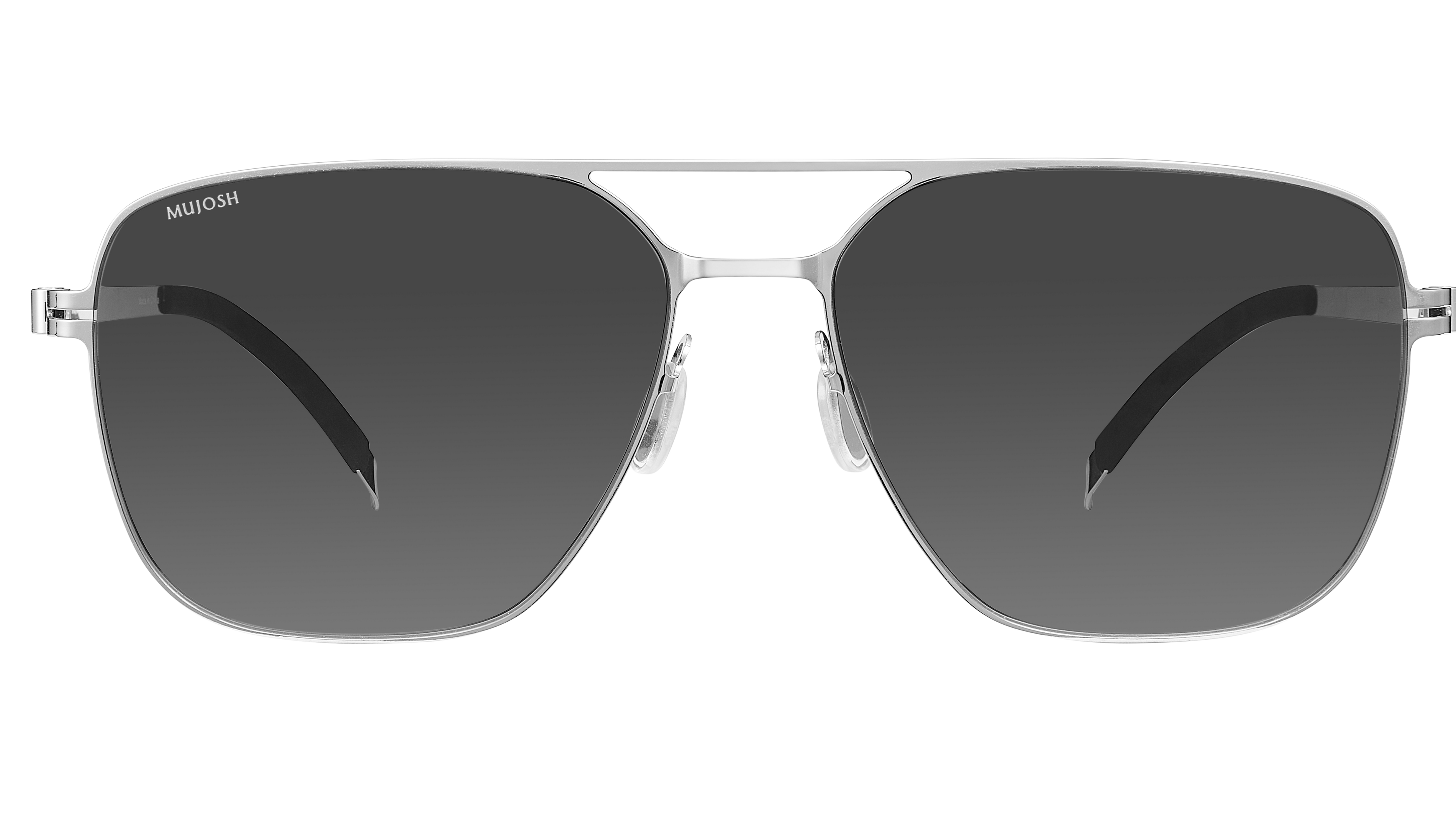 Retro Trendy Aviator Sunglasses (Dark Silver)