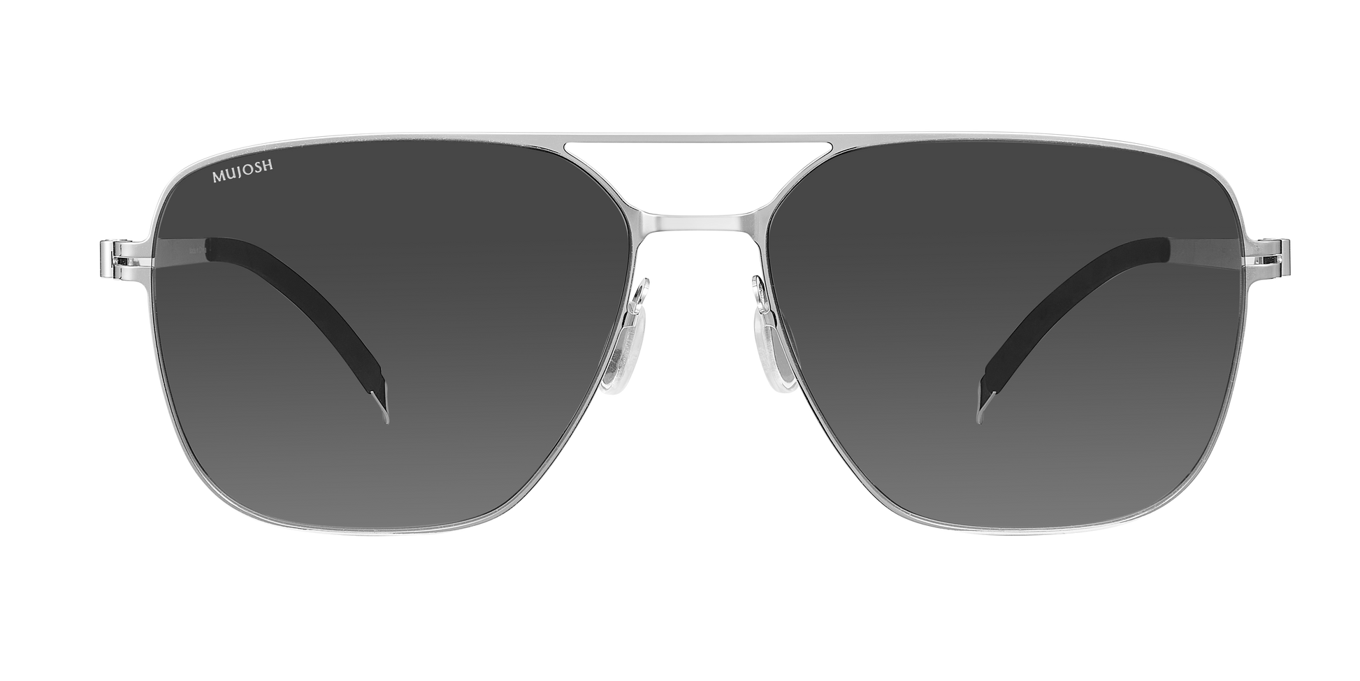 Retro Trendy Aviator Sunglasses (Dark Silver)