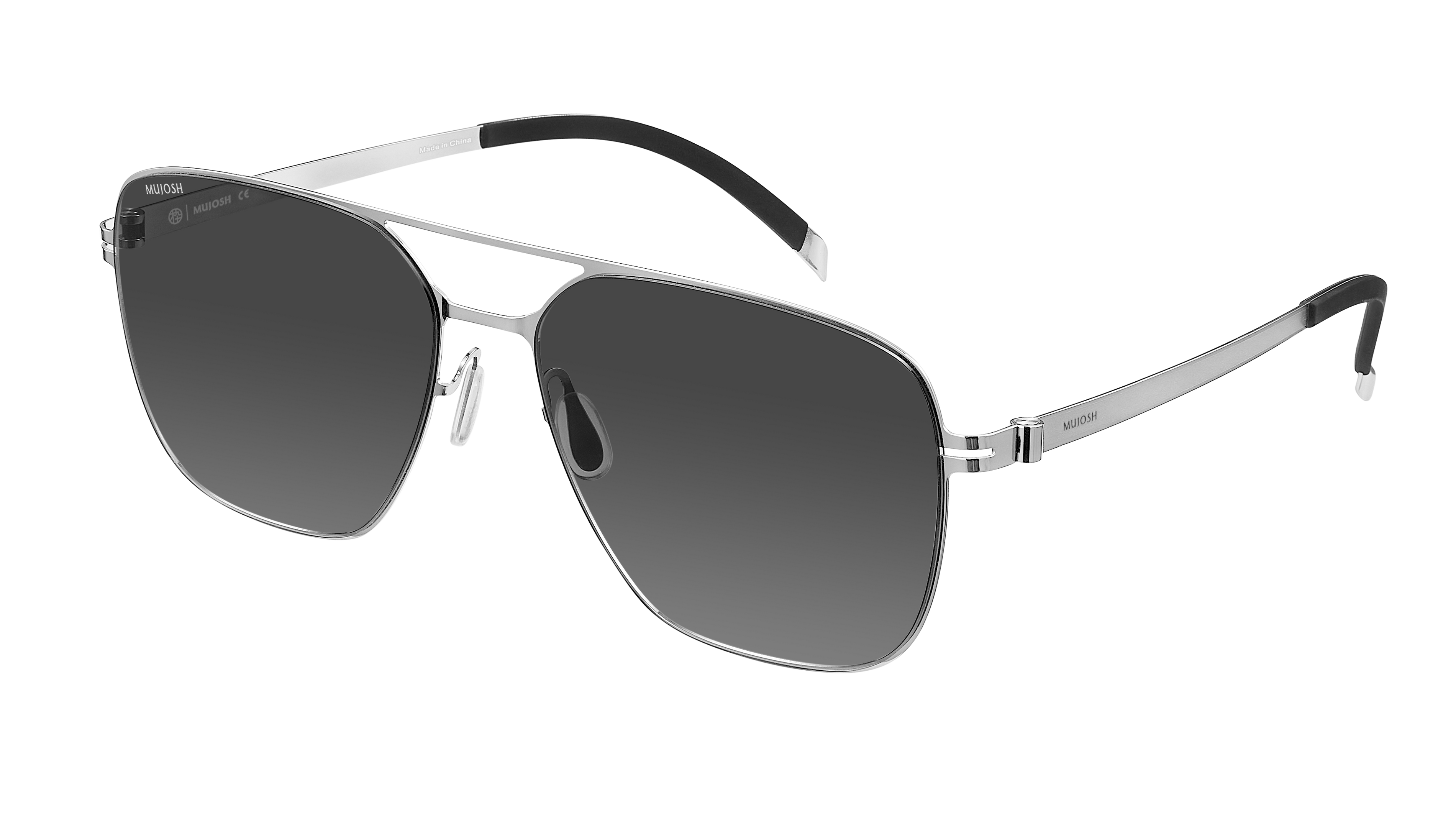 Retro Trendy Aviator Sunglasses (Dark Silver)