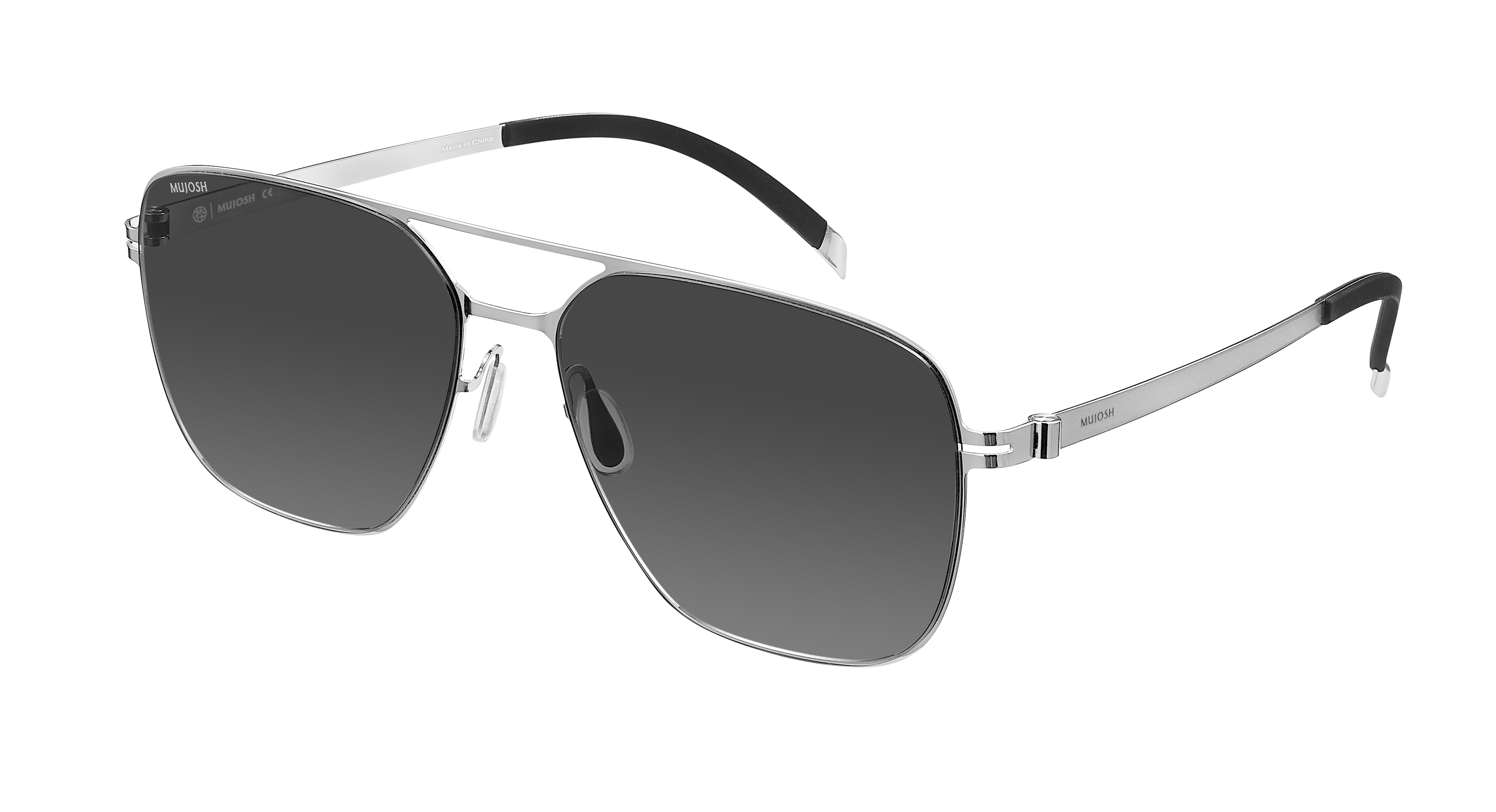 Retro Trendy Aviator Sunglasses (Dark Silver)