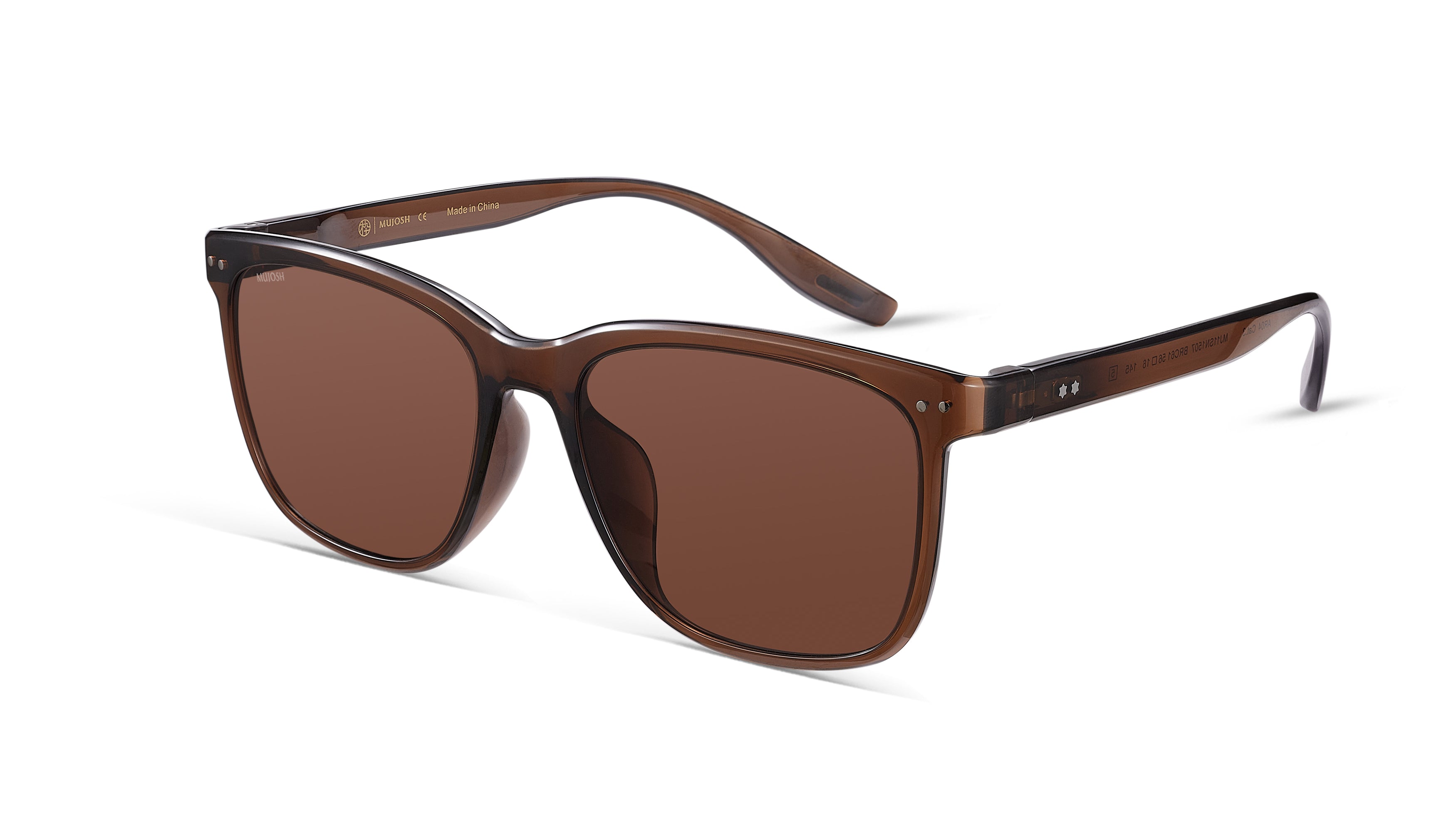 Square Round Sunglasses (Brown)
