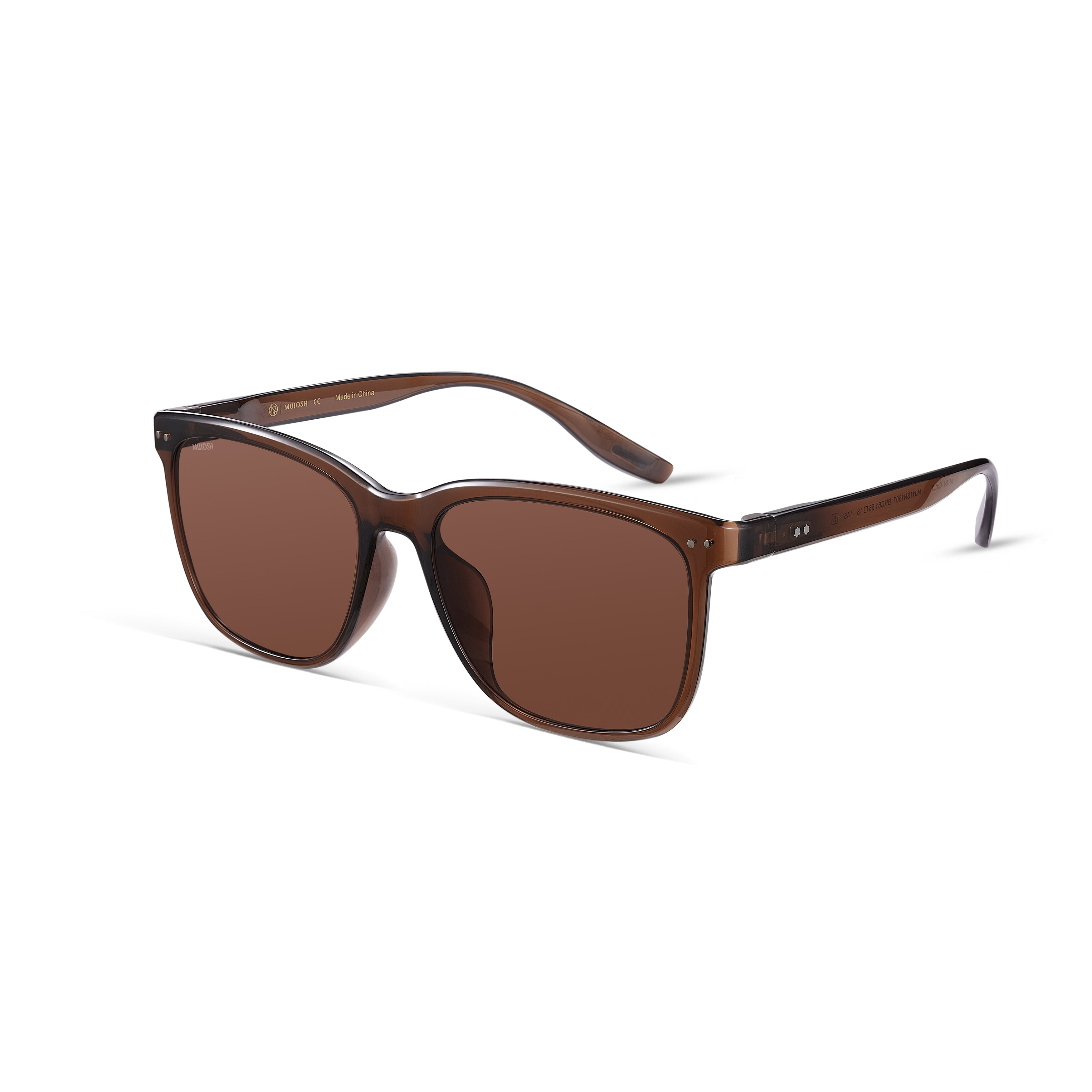 Square Round Sunglasses (Brown)