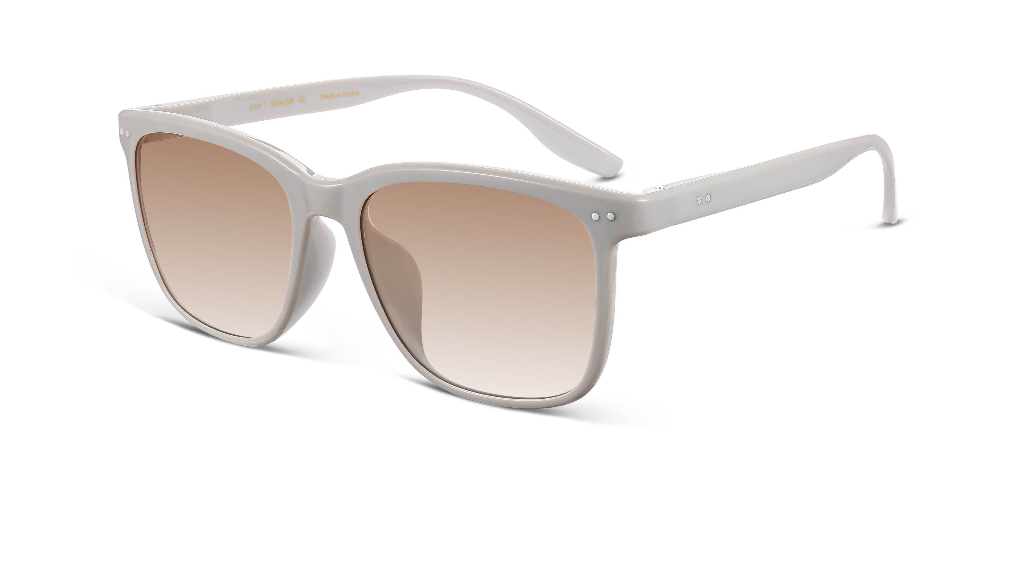 Square Round Sunglasses (White)