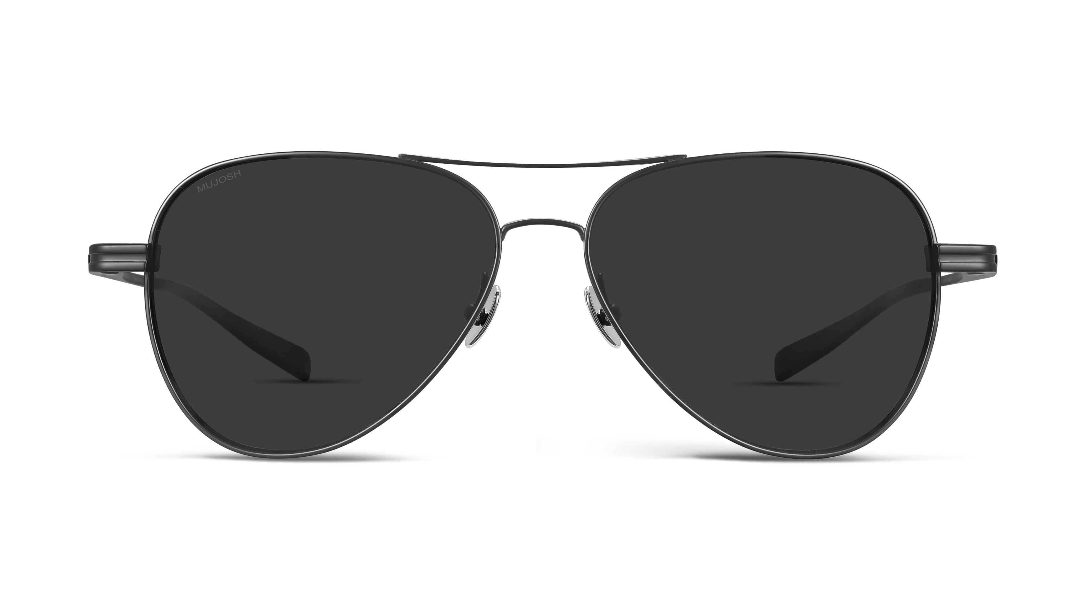 Titanium Aviator Sunglasses (Black)