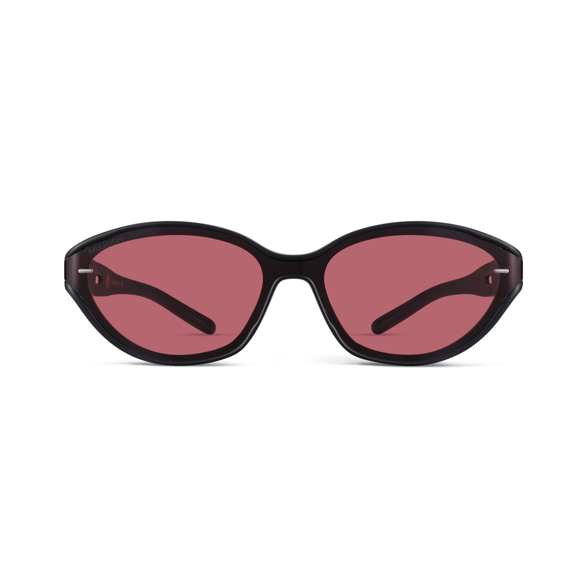 Futuristic Narrow Sunglasses (Round BLK)