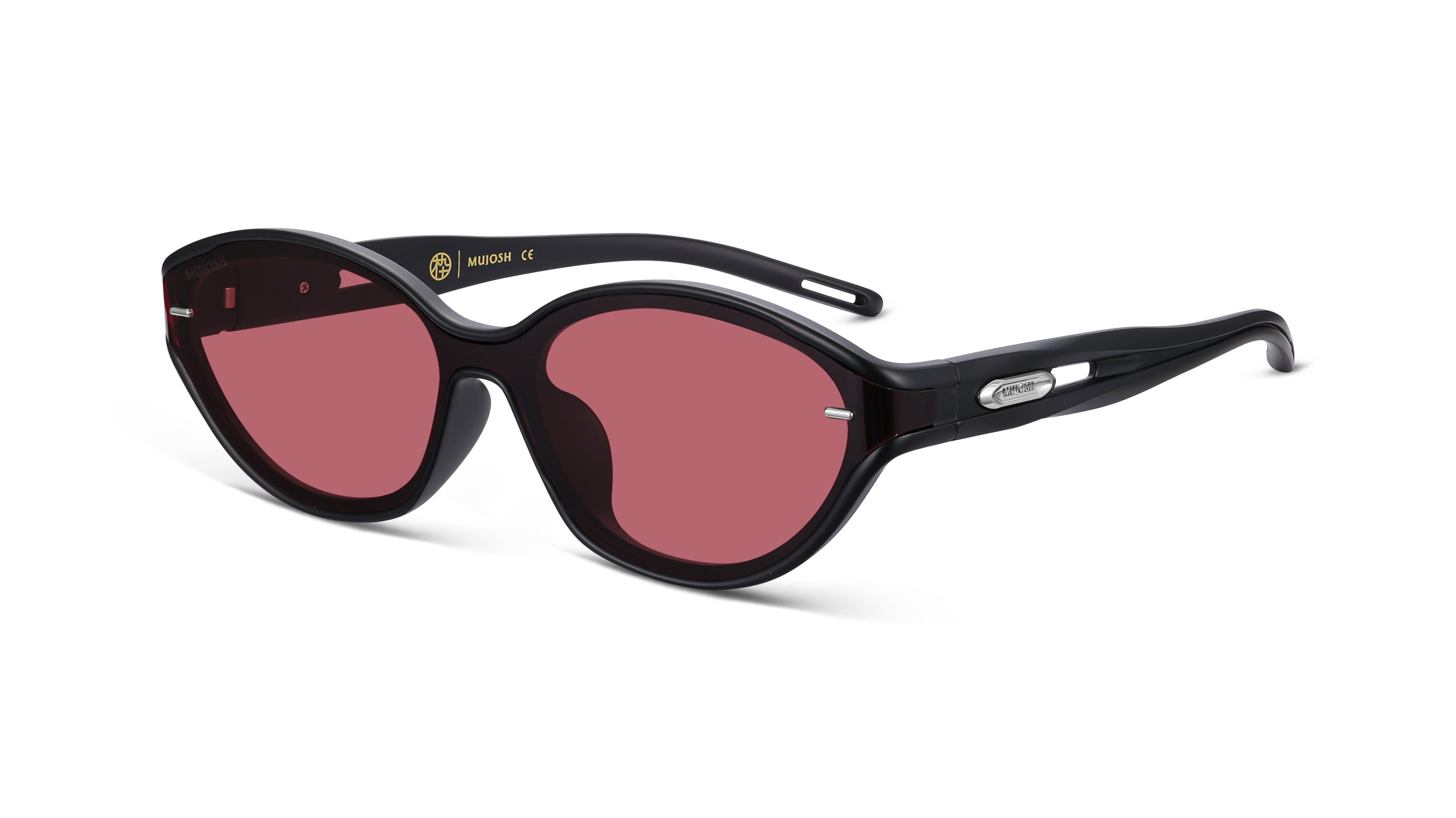 Futuristic Narrow Sunglasses (Round BLK)