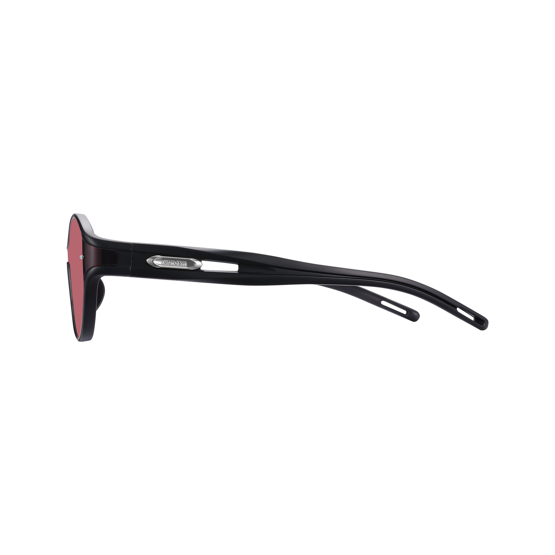 Futuristic Narrow Sunglasses (Round BLK)